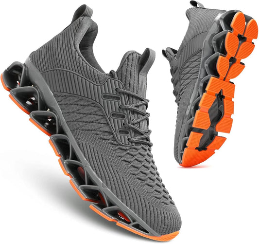Men's Slip on Walking Running Shoes Blade Tennis Casual Fashion Sneakers Comfort Non Slip Work Sport Athletic Trainer