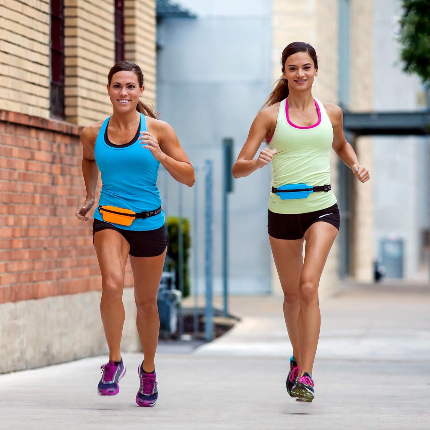 SPIbelt Running Belt for Women Men, Phone Holder for Running, Running Fanny Pack, Holder for Phone, Running Waist Pack, Adjustable Waist, [Fits All Phones]. Black with Red Zipper