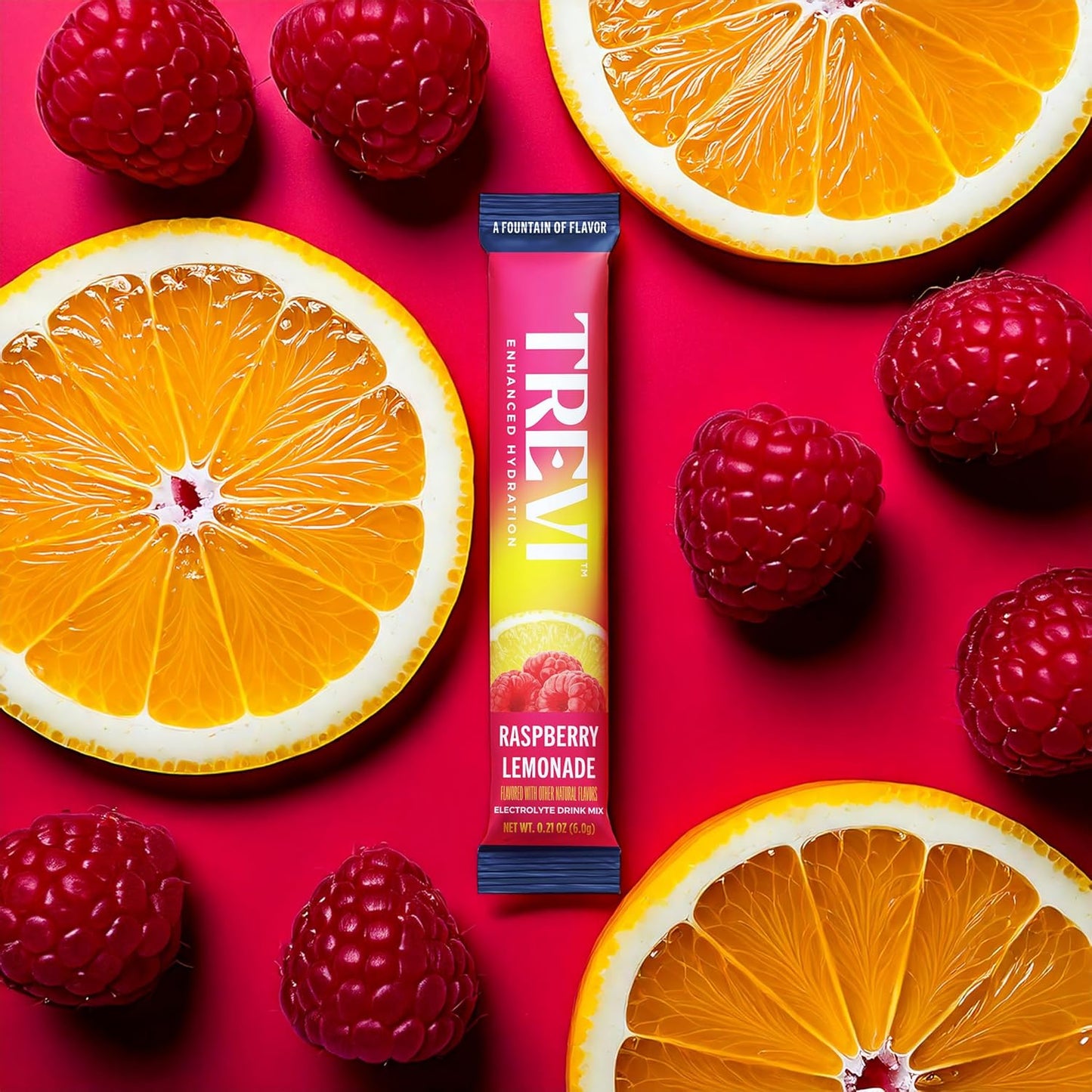 TREVI™ Sugar Free Electrolytes - Drink Mix Hydration Powder Packets - 28 Count - Raspberry Lemonade