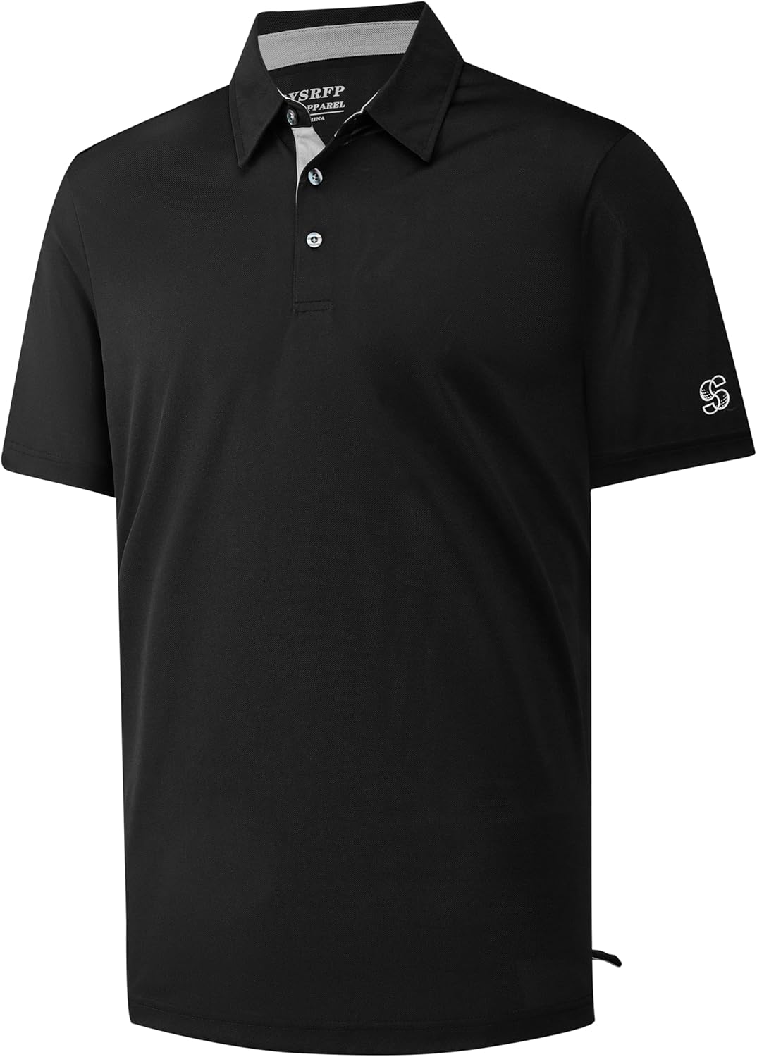 Mens Golf Shirt Short Sleeve Moisture Wicking Dry Fit Performance Solid Casual Pique Collared Golf Polo Shirts for Men