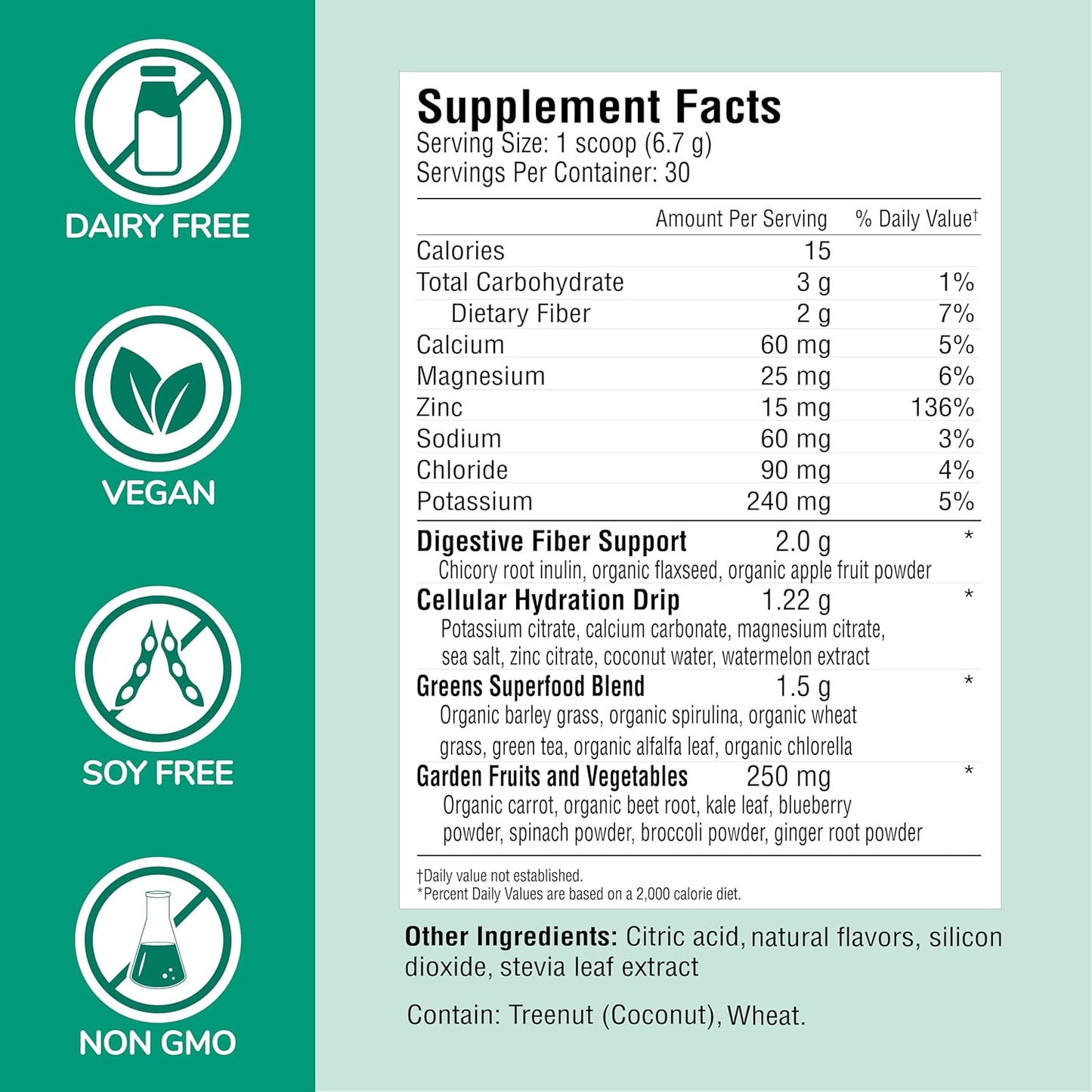 COUNTRY FARMS Refreshers, Super Greens and Electrolytes, Essential Minerals and Superfoods, Hydration Support, Promotes Natural Energy, with Fiber, Mint Mojito, 30 Servings