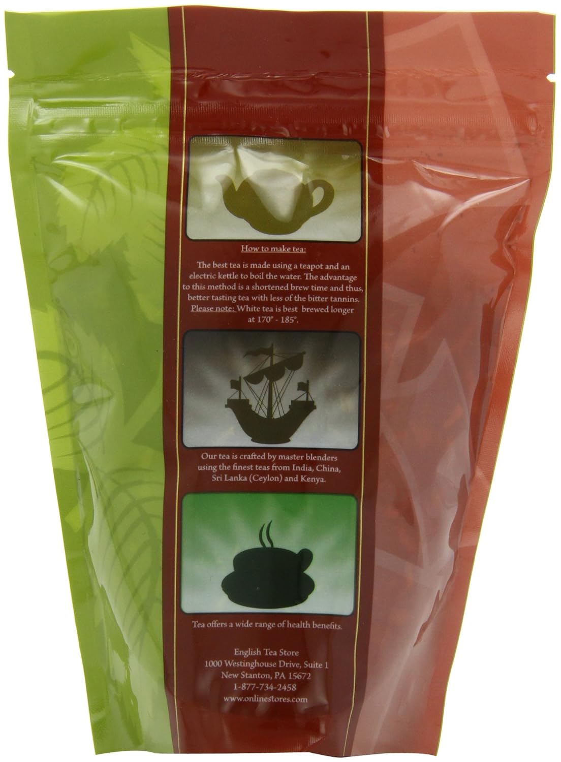 Peach Apricot Loose Leaf Pouches - 4oz | Fruity Black Blend with Natural Flavors | Ceylon High Grown | Sweet Peach & Apricot Aroma | Resealable Pouch | Brew Hot or Iced