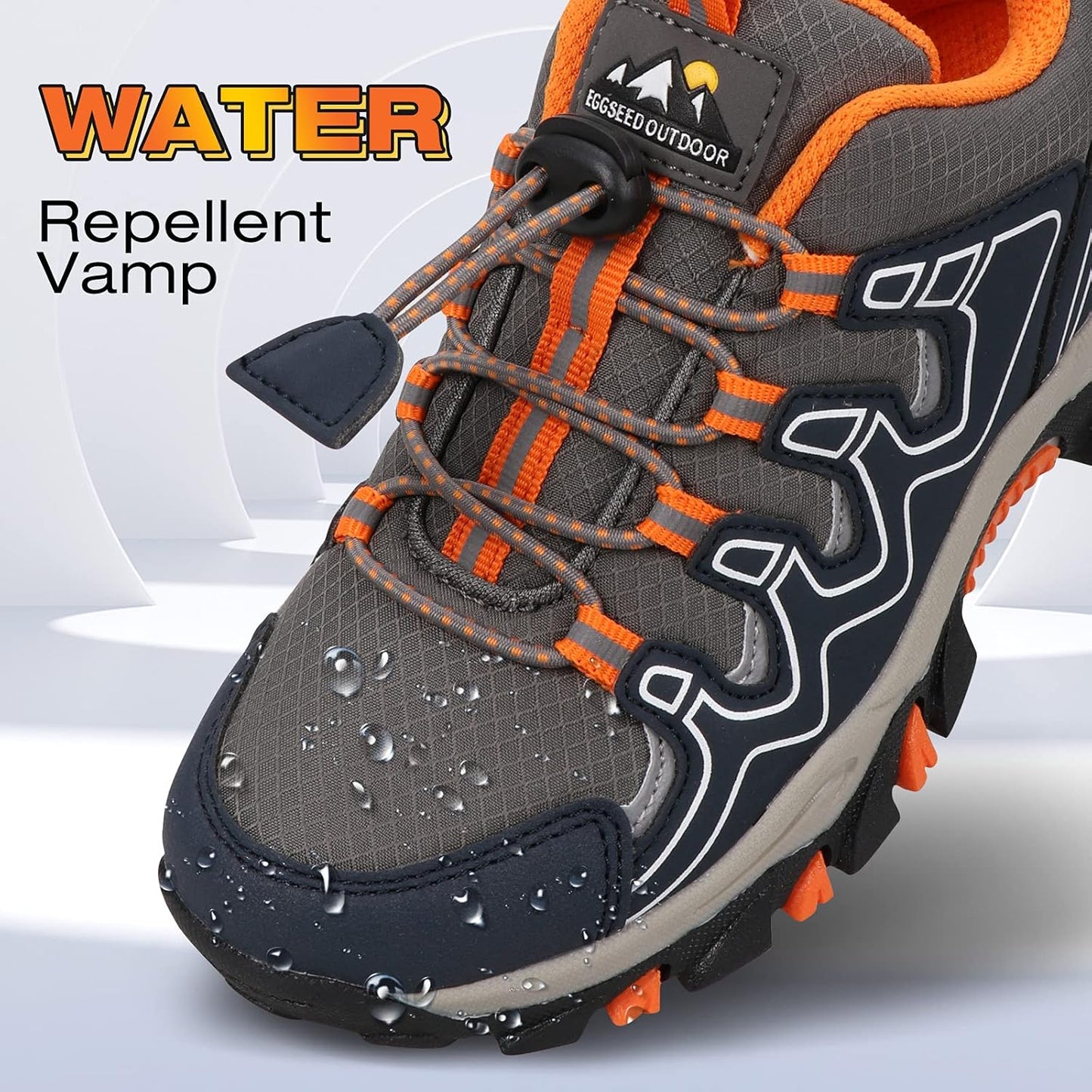 Boys Girls Hiking Trail Shoes Waterproof Slip Resistant Outdoor Trekking Walking Running Sneakers(Little/Big Kids)