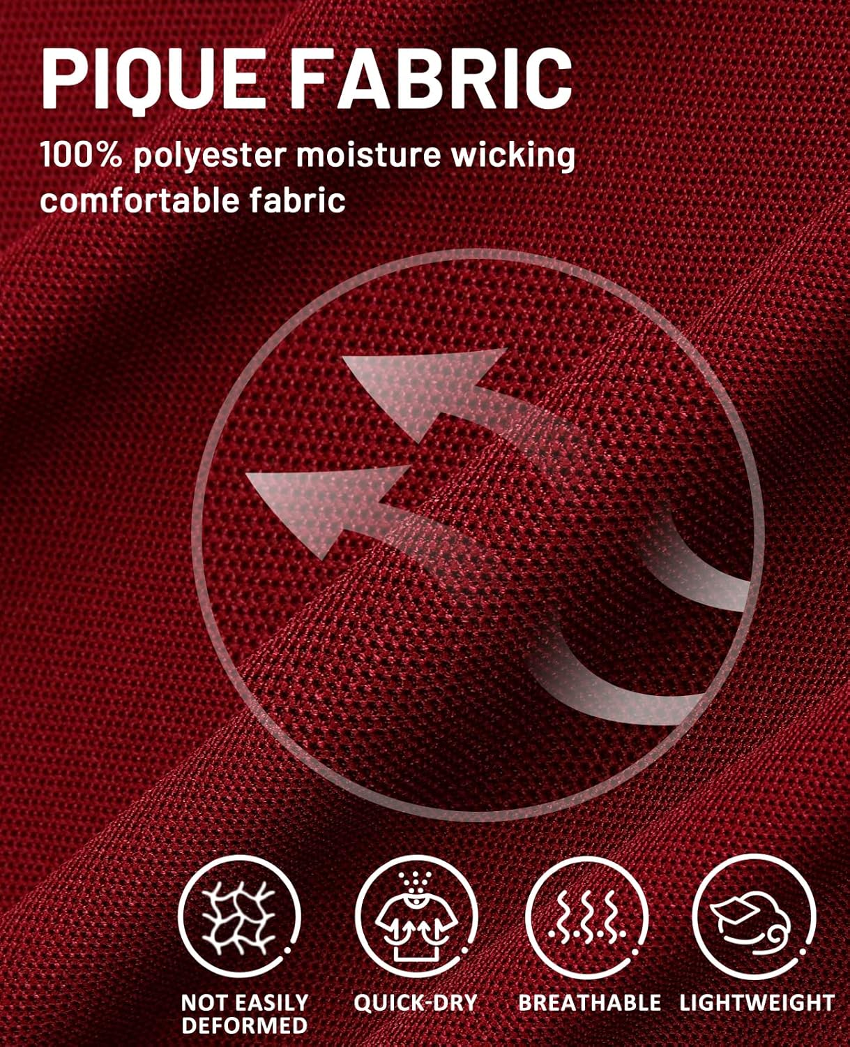 MIER Polo Shirts for Men Short Sleeve Quick Dry Polyester Collared Shirts Casual Golf Shirts, Moisture-Wicking