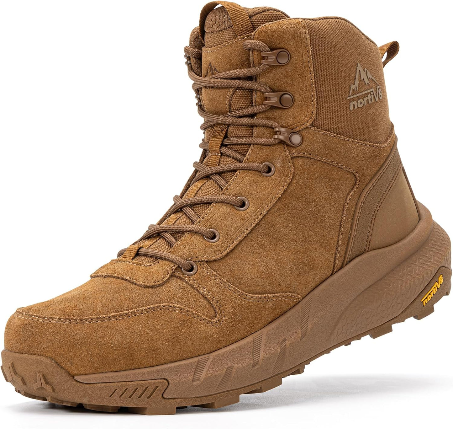 NORTIV 8 Men's Military Tactical Boot Lightweight Comfortable Boots for Work All Day Side Zipper Motorcycle Combat Hiking Boots Metrostrike(8-9 Inches)