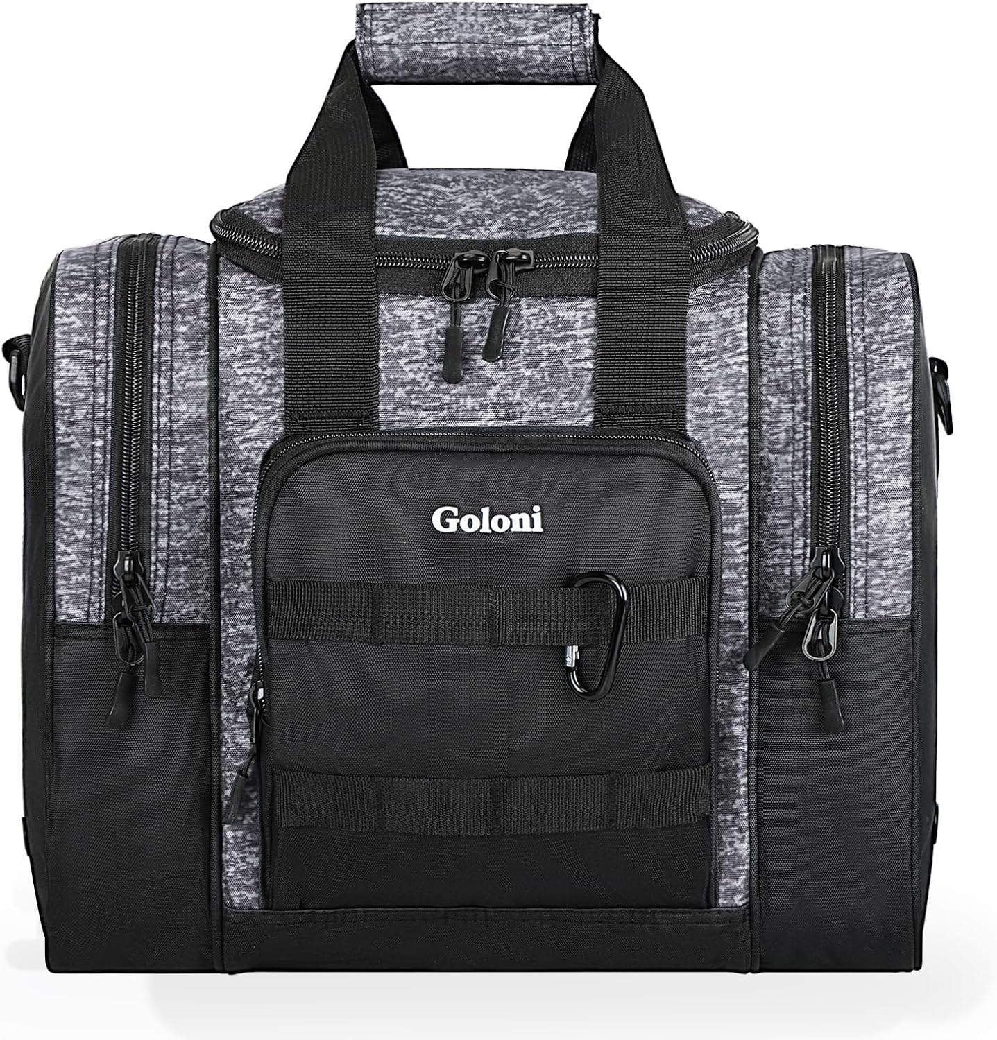 Goloni Bowling Ball Bag for Singer Ball with Padded Ball Holder, 2 Pockets fit Bowling Shoes Up to Mens Size 14 and Accessories