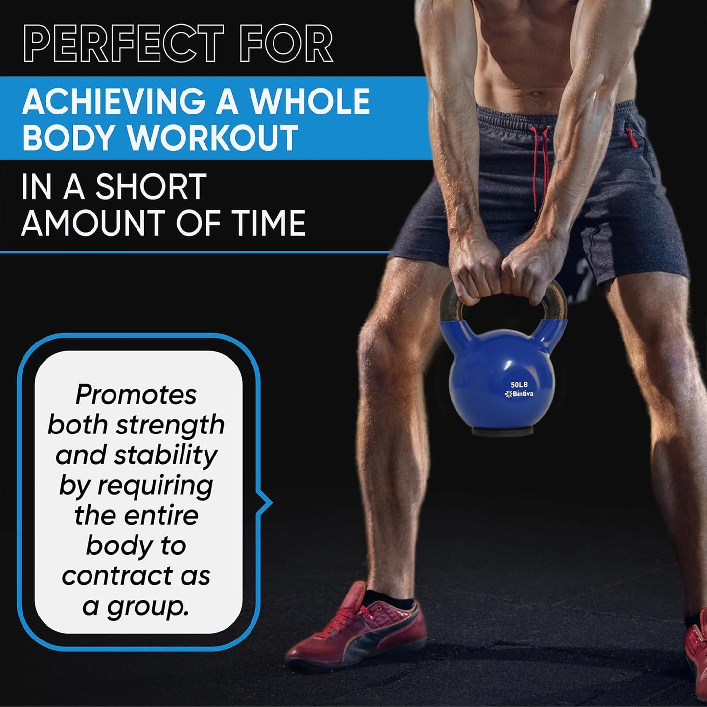 Kettlebell Sets Professional Grade - Strength Training Kettlebells for Home Workout - Cast Iron Kettle Bell Weight Sets for Men & Women with Special Protective Bottom