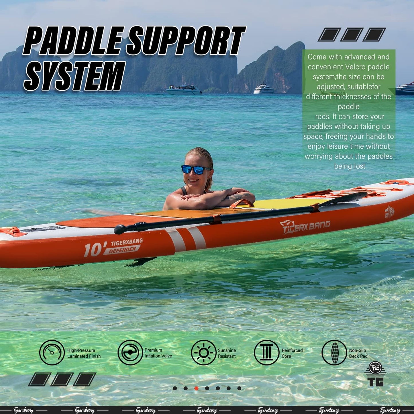 Inflatable Paddle Board with Premium SUP Board Accessories, Allround Paddle Boards for Adults/Kids,Stand Up Paddle Board Defender Collection