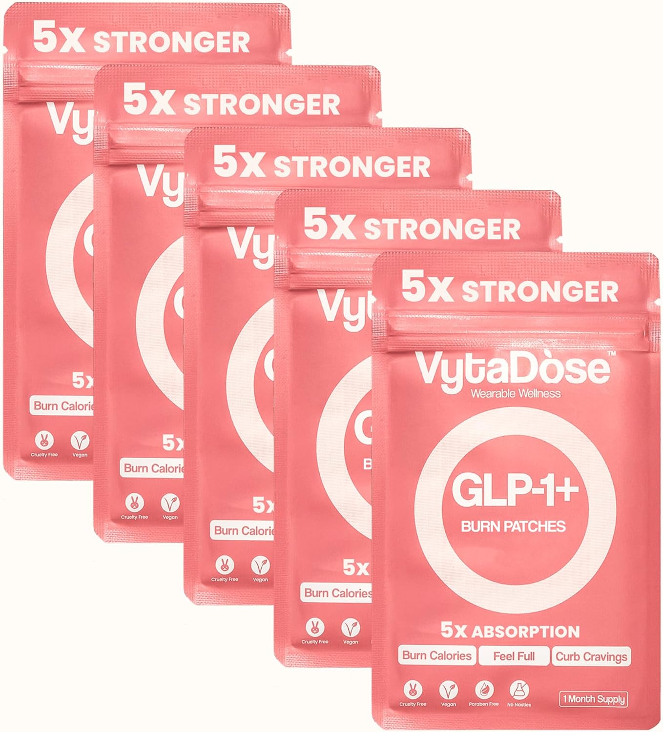 GLP1 Patches | 5X Stronger Formula | 12 Hour Extended Hunger Support | Berberine, Pomegranate, Green Tea, L-Glutamine | New & Improved Kind of GLP-1 Patches | 30 Count
