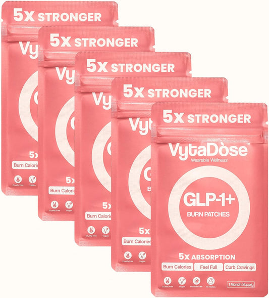 GLP1 Patches | 5X Stronger Formula | 12 Hour Extended Hunger Support | Berberine, Pomegranate, Green Tea, L-Glutamine | New & Improved Kind of GLP-1 Patches | 30 Count
