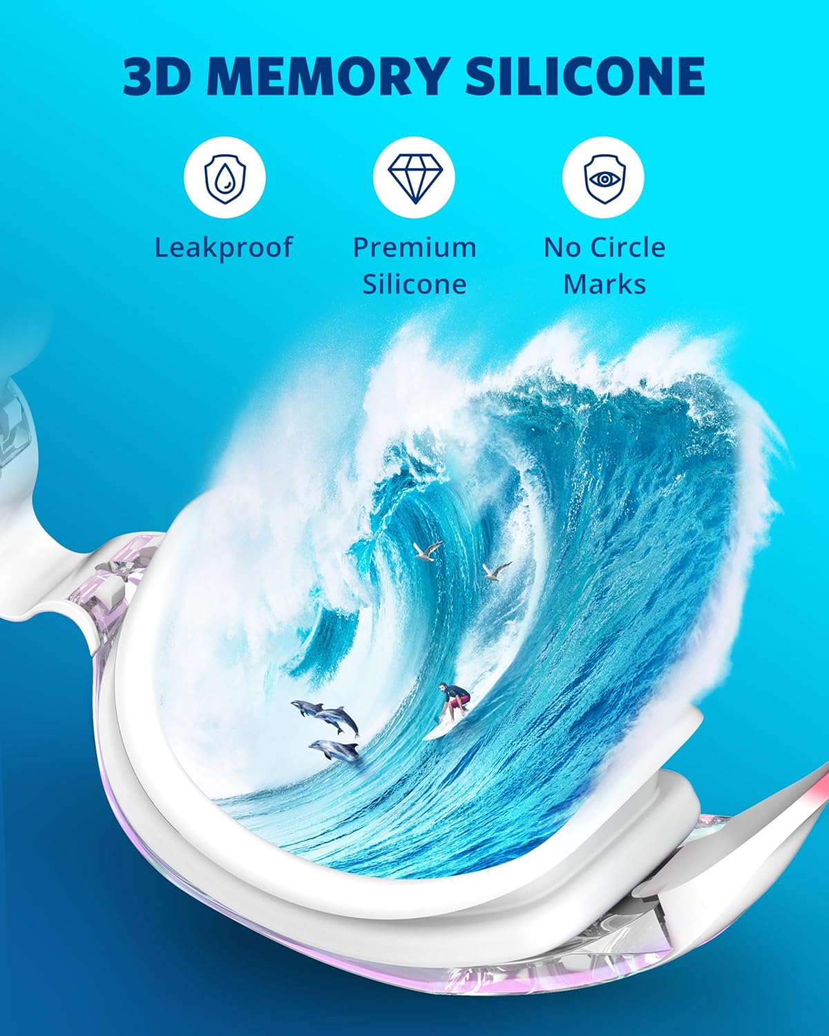 Aegend Swim Goggles, Swimming Goggles No Leaking Full Protection Adult Men Women Youth