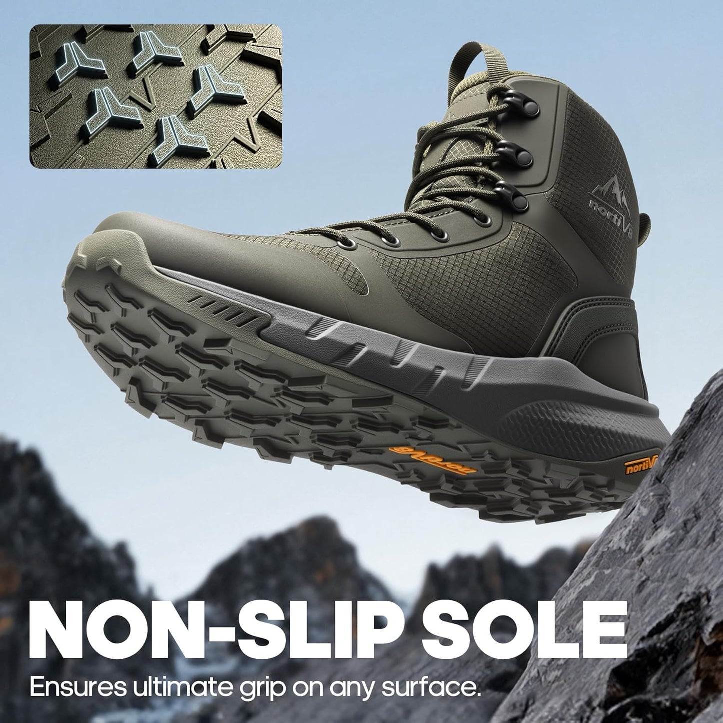 NORTIV 8 Men's Military Tactical Boot Lightweight Comfortable Boots for Work All Day Side Zipper Motorcycle Combat Hiking Boots Metrostrike(8-9 Inches)