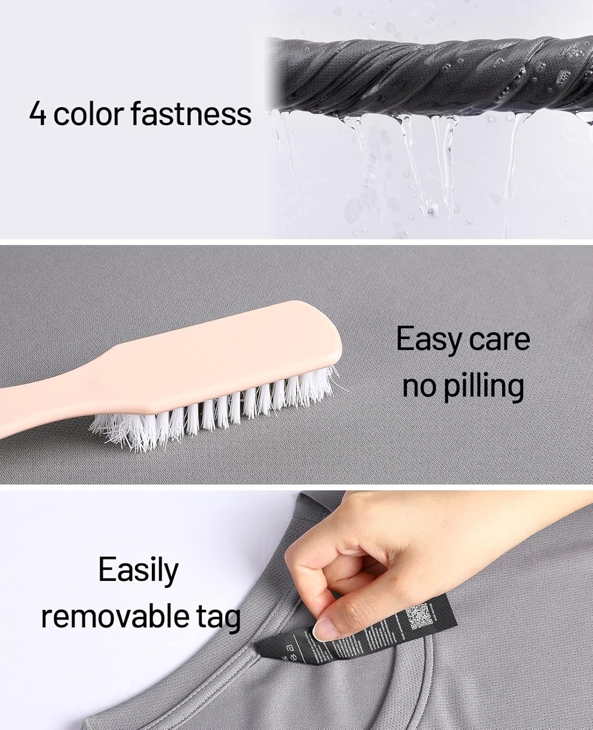 MIER Men's Quick Dry Workout Shirts Moisture Wicking Running Athletic Performance T-Shirts Recycled Polyester Top Tee