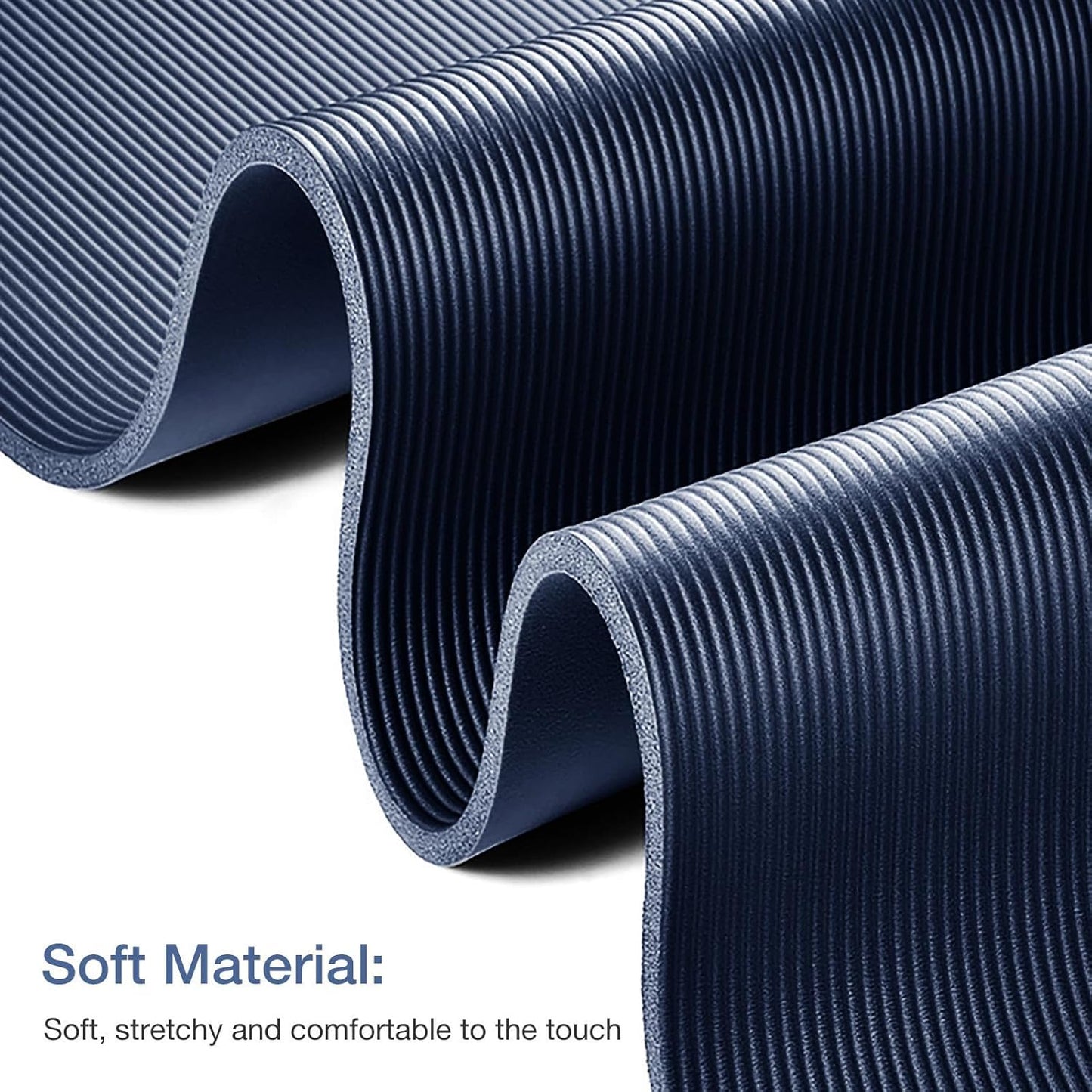 Thick Yoga Mat Non Slip, Large Size 72" L x 32" W x 0.6" TH, Premium Exercise & Fitness Mat with Carrying Strap and Bag, Workout Mats for Home