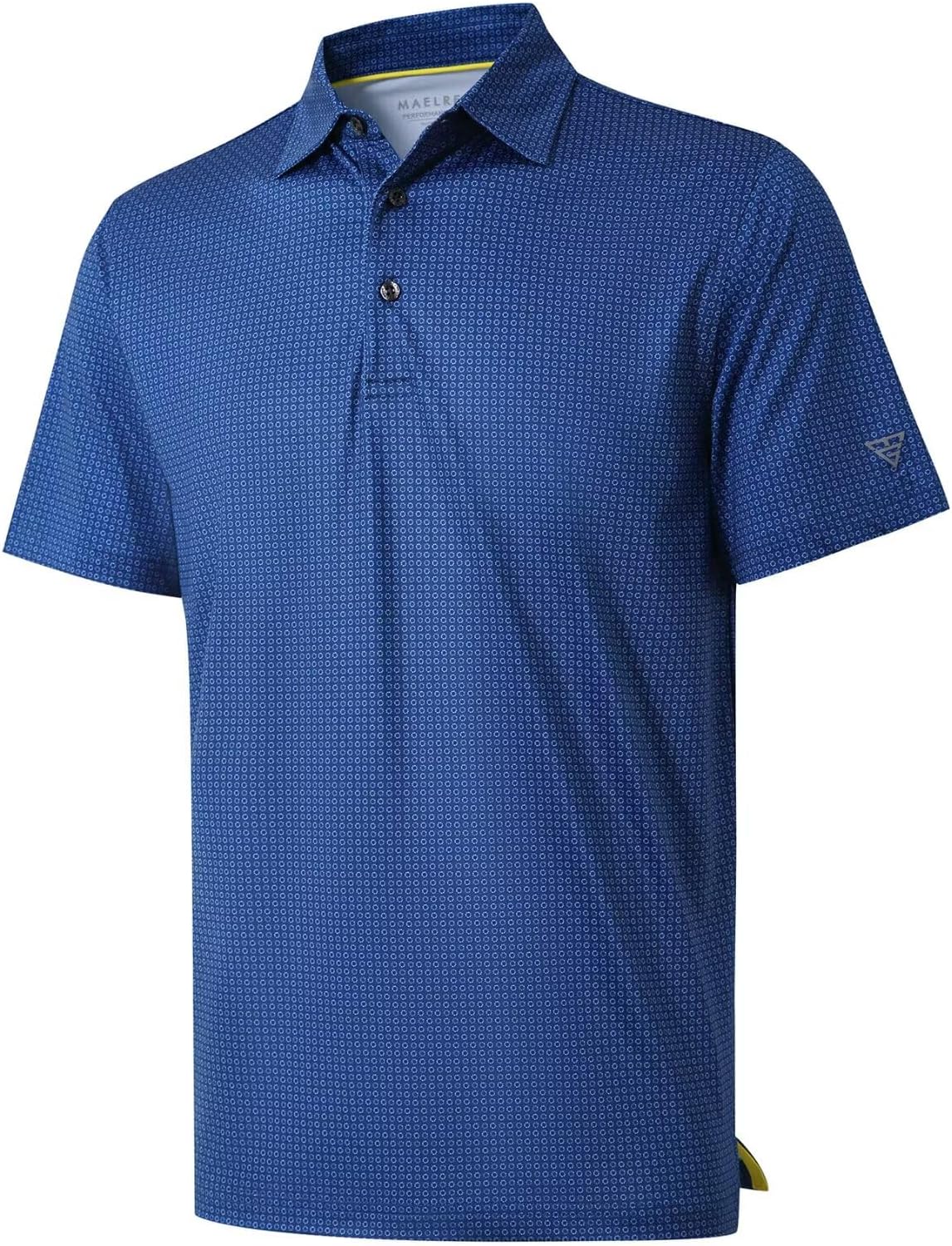 Men's Golf Polo Shirts Short Sleeve Striped Performance Moisture Wicking Dry Fit Golf Shirts for Men