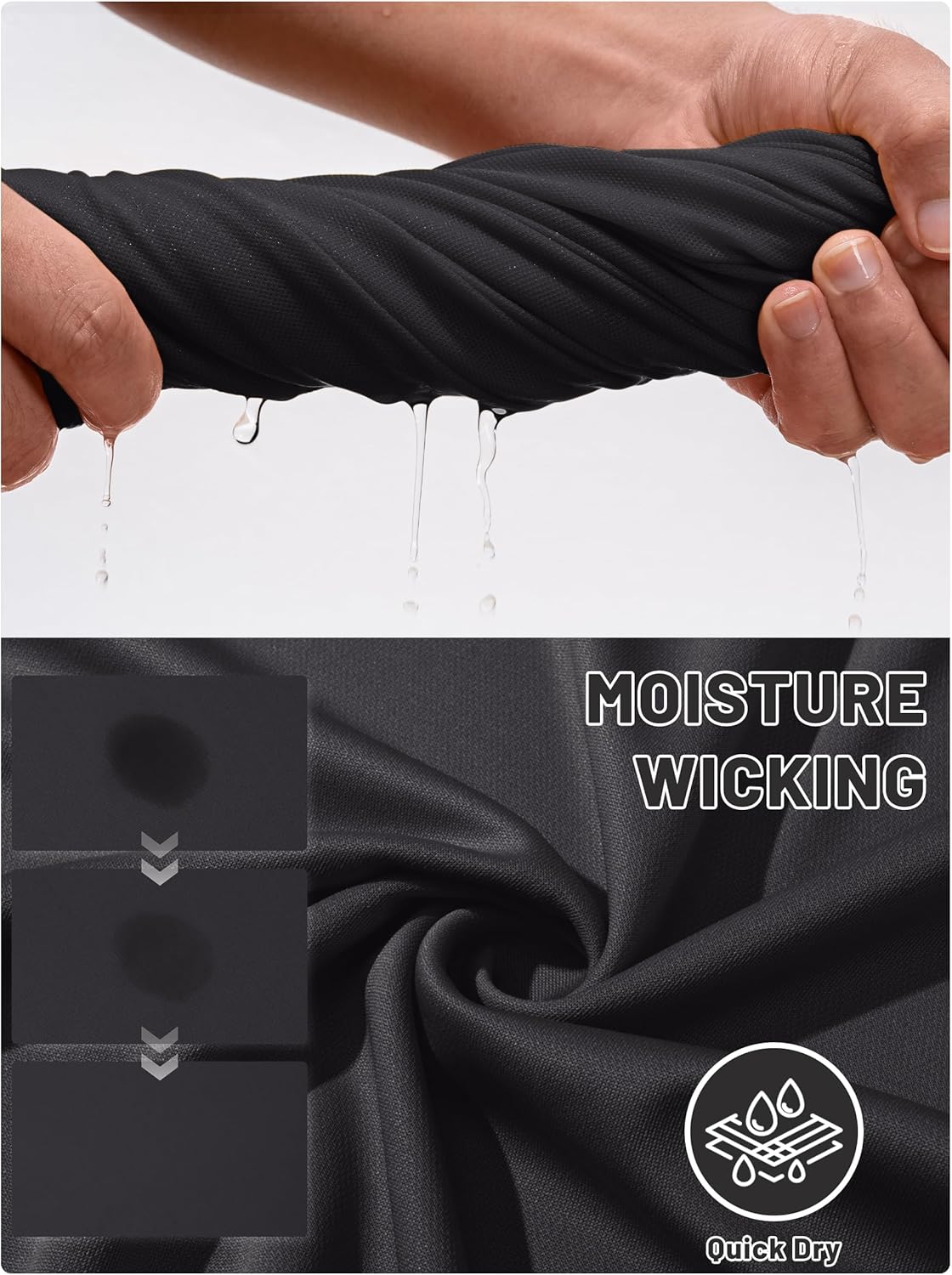 TACVASEN Mens Golf Shirt Dry Fit Mens Polo Shirts Short Sleeve Performance Golf Polos for Men with Collar Work Shirts