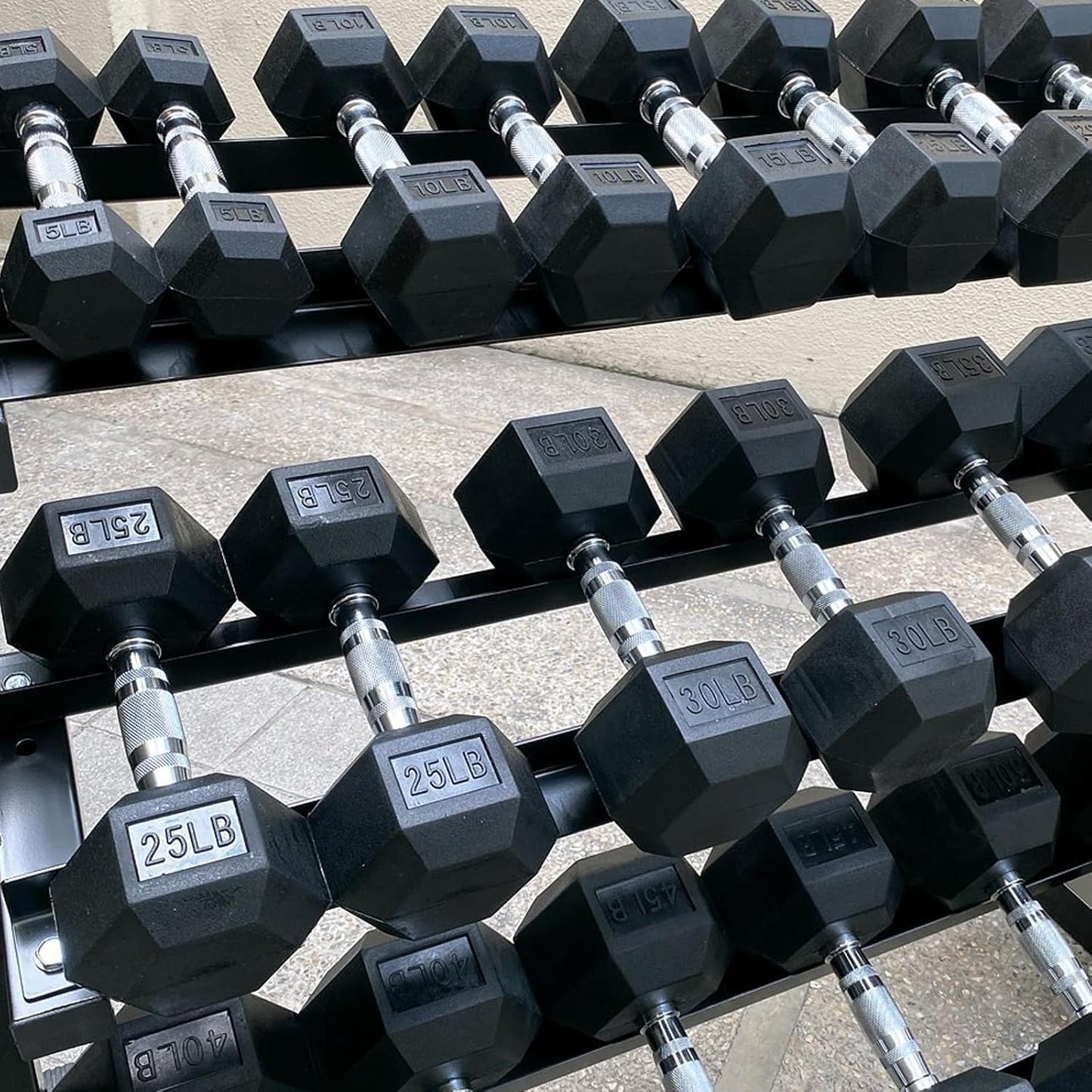 350/450/550 lbs Hex Weight Dumbbells Sets with Rack Rubber Encased Dumbbell Free Weights Set for Home Gym Weight Rack with Dumbbells Set