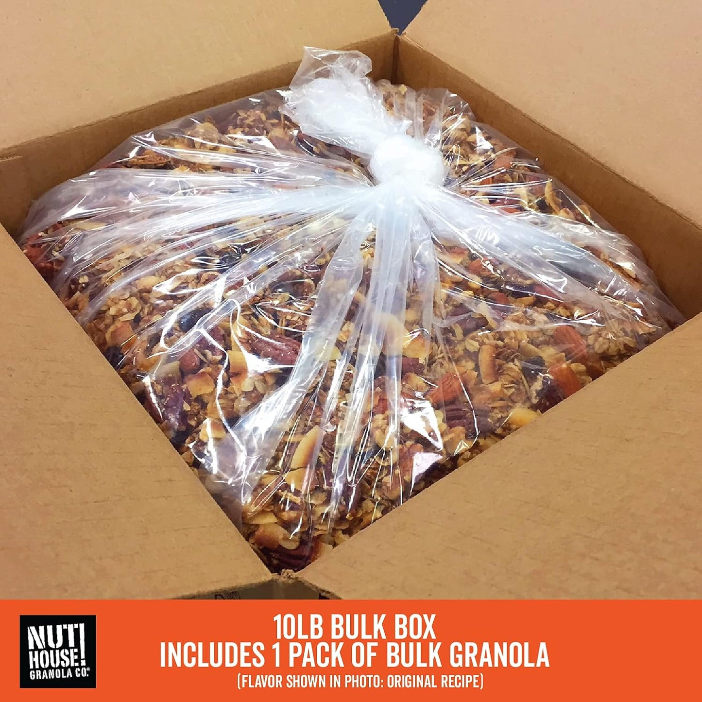 NutHouse! Granola Company - Premium Original Recipe Granola | Certified Gluten-Free, Non-GMO, Kosher | Vegan, Soy-Free | 10 lb. Bulk Bag (1-Pack)