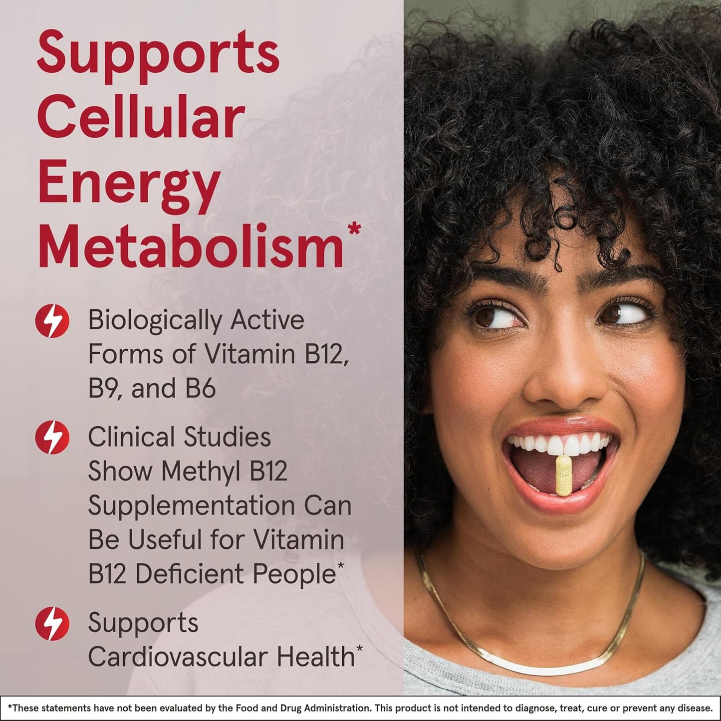 Jarrow Formulas Ultra Strength Methyl B-12 5000 mcg & Methyl Folate 800 mcg + P-5-P, Dietary Supplement for Cellular Energy Metabolism and Cardiovascular Support, 60 Chewable Tablets, 60 Day Supply