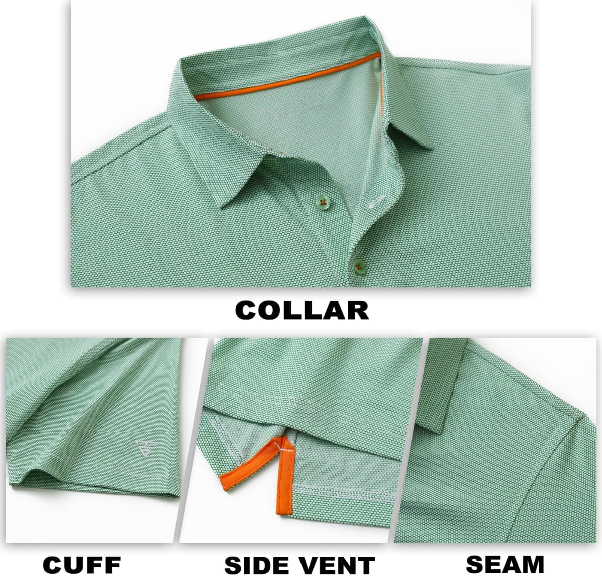 M MAELREG Golf Shirts for Men Dry fit Sports Jacquard Lightweight Performance Texture Short Sleeve Collared Polo Shirts