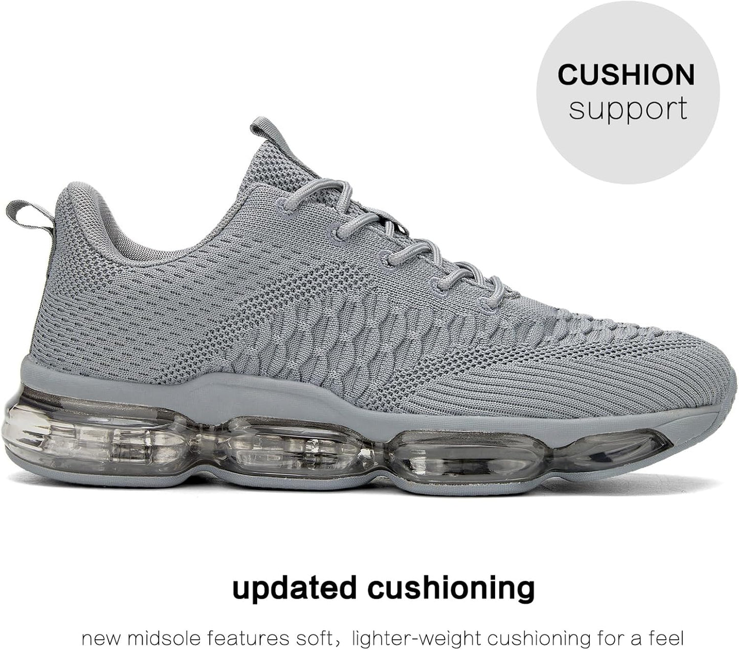 Men's Air Cushion Running Shoes Breathable Tennis Fashion Sneakers Non Slip Workout Casual Sport Shoes Gym Training Comfortable Walking Shoes