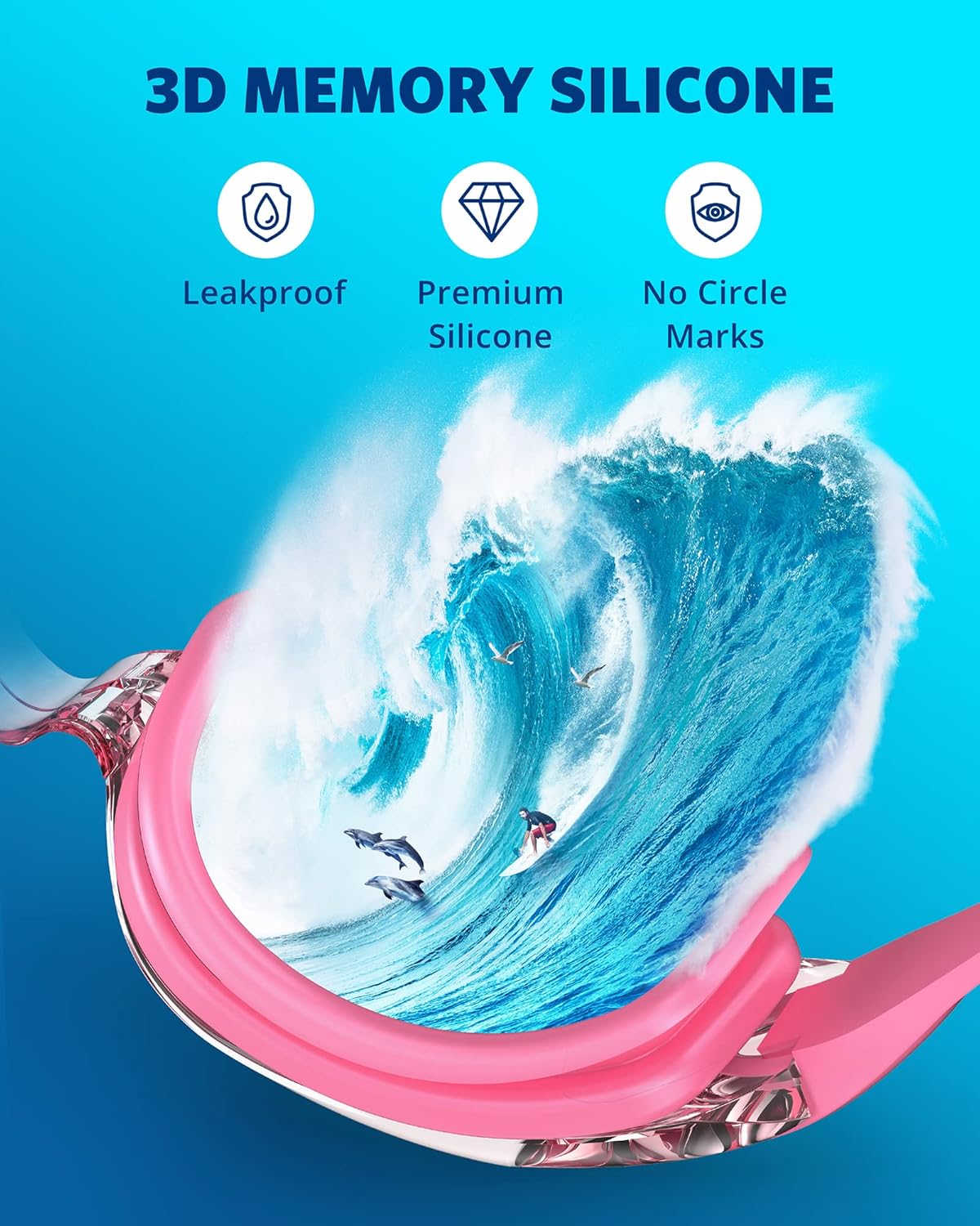 Aegend Swim Goggles, Swimming Goggles No Leaking Full Protection Adult Men Women Youth