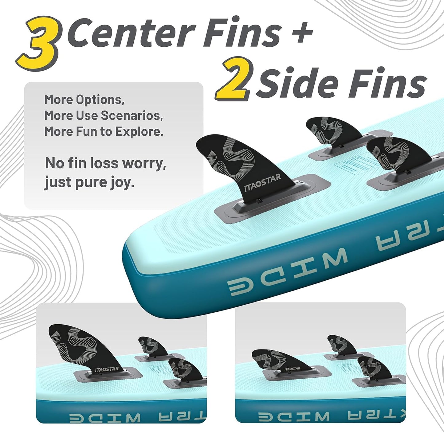 City Park 12'×35" Extra Wide Paddle Board with Seat, One-Stop Premium SUP Board Gears, Tailored 5 Fins, Stable Inflatable Stand Up Paddle Boards for Youth/Adults of All Levels