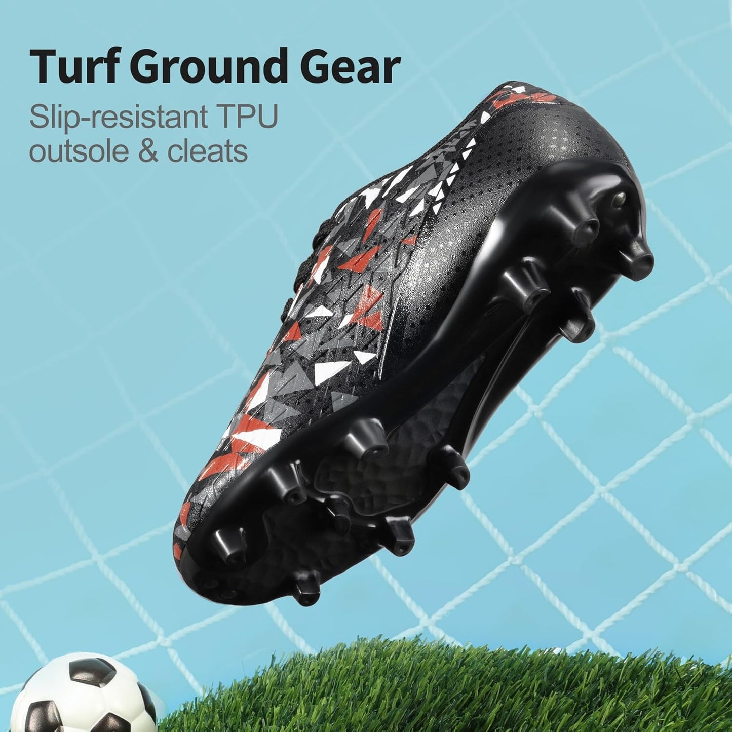 DREAM PAIRS Boys Girls Soccer Cleats Youth Firm Groud Athletic Outdoor Trainning Football Shoes for Little/Big Kid