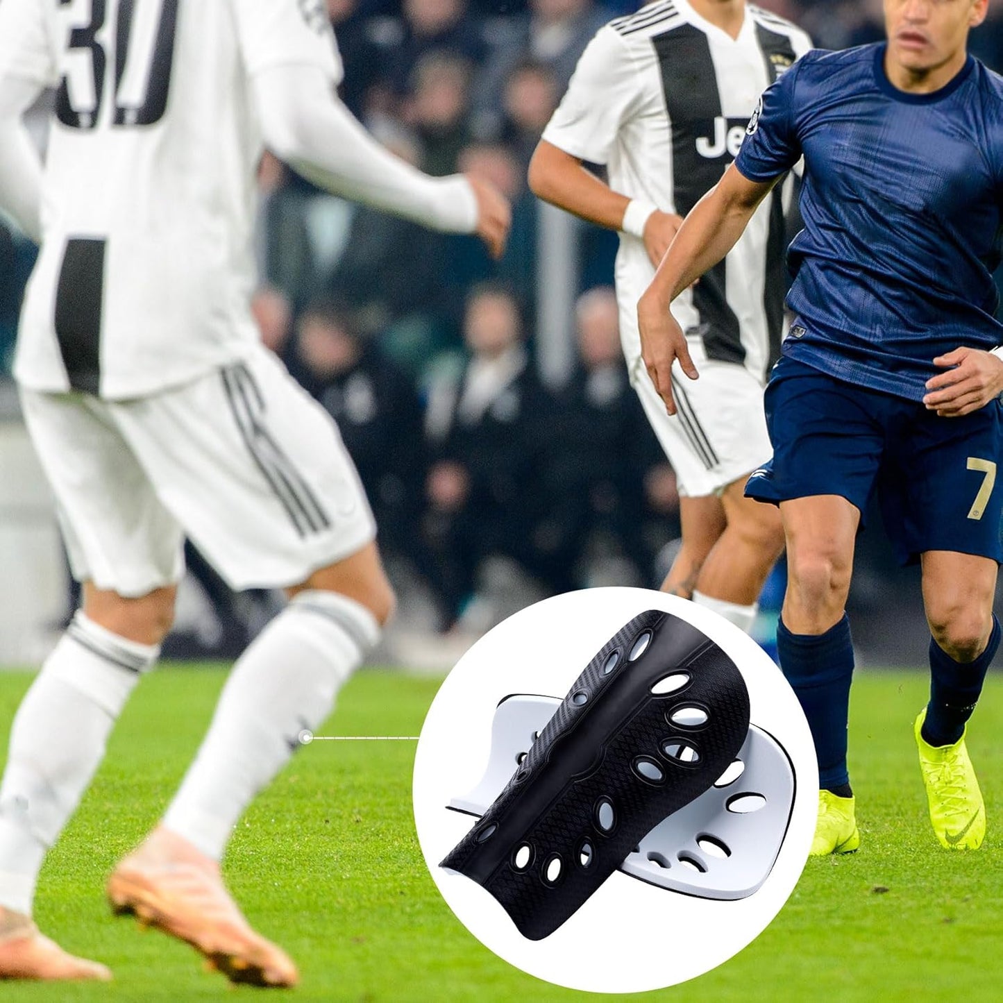 ANCIRS 2 Pair Soccer Shin Guards for Youth, Breathable Shin Guard Sleeves for Football Games, Protective EVA Cushion for Youth Men & Women