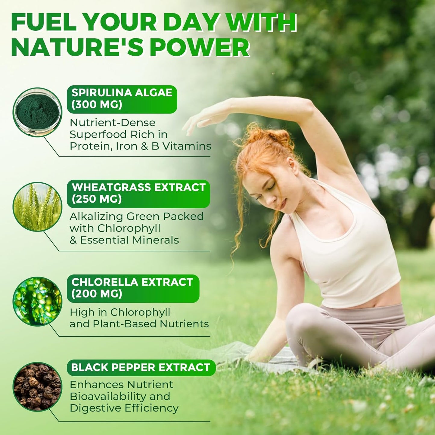 Organic Moringa Spirulina Gummies, Rich in Antioxidants, Essential Vitamins & Amino Acids, Pure Moringa Oleifera Leaves with Wheatgrass & Chlorella for Energy & Immunity, Green Superfood, 120 Cts