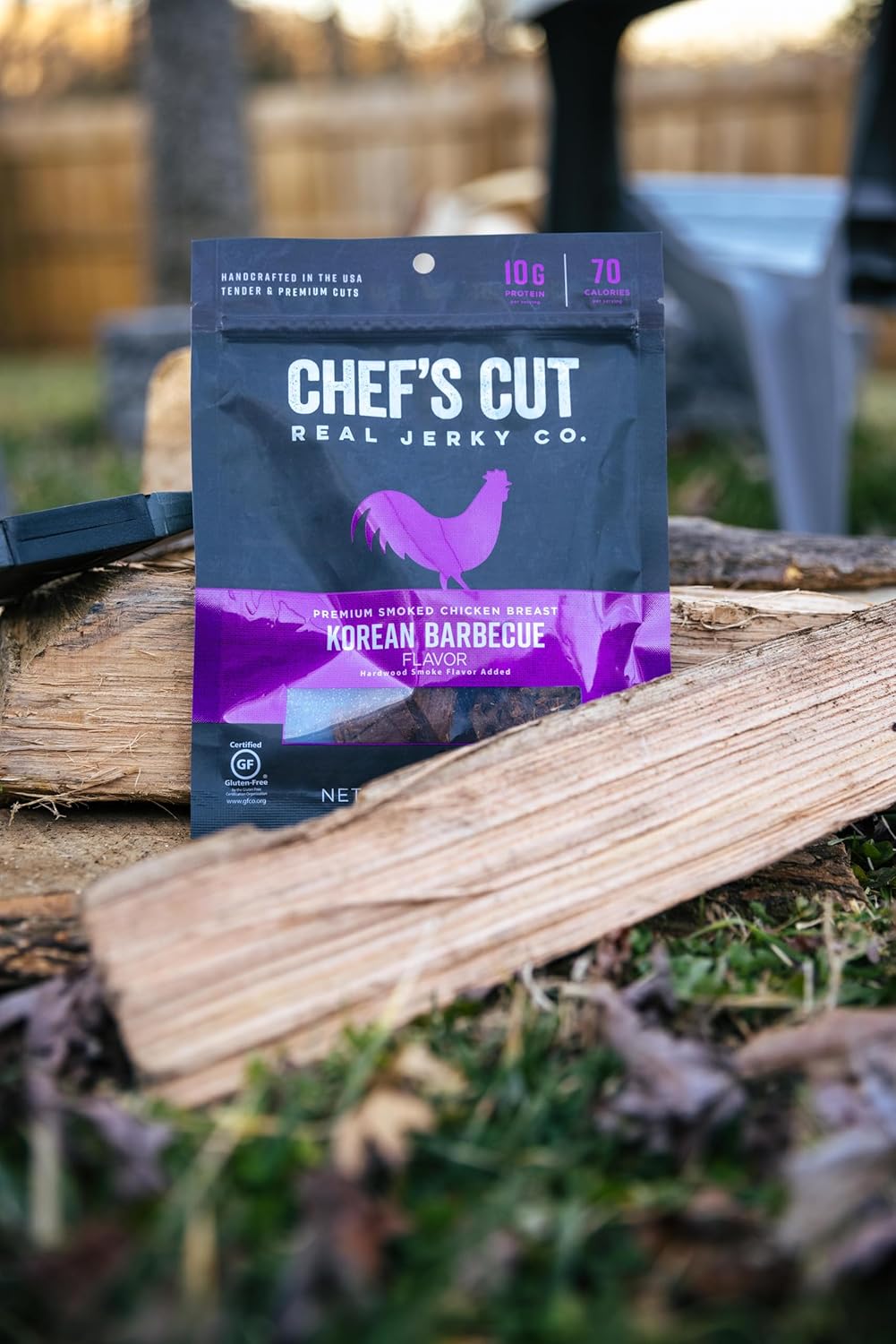 Chef's Cut Chicken Jerky Meat, Korean Barbecue (2.5 Ounce Bags, Pack of 4) - High Protein, 10g Protein, 70 Calories, Gluten-Free, Premium Smoked Chicken Breast, Keto Friendly Snack, Low Carb Snack