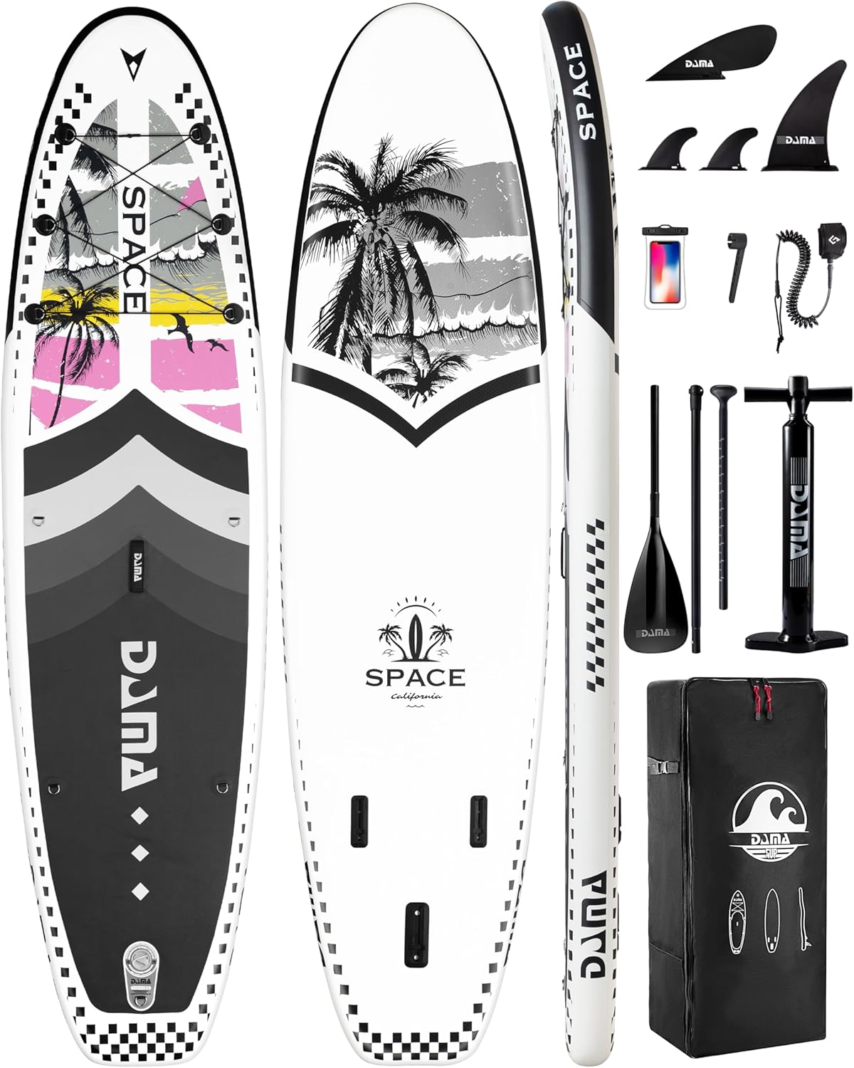 DAMA 11'*34"*6" Inflatable Paddle Board, Paddle Boards for Adults,Sup,Lightweight and Durable, Easy to Inflate, Versatile in Style, Fully Functional, Equipped w/High Grade Accessories.