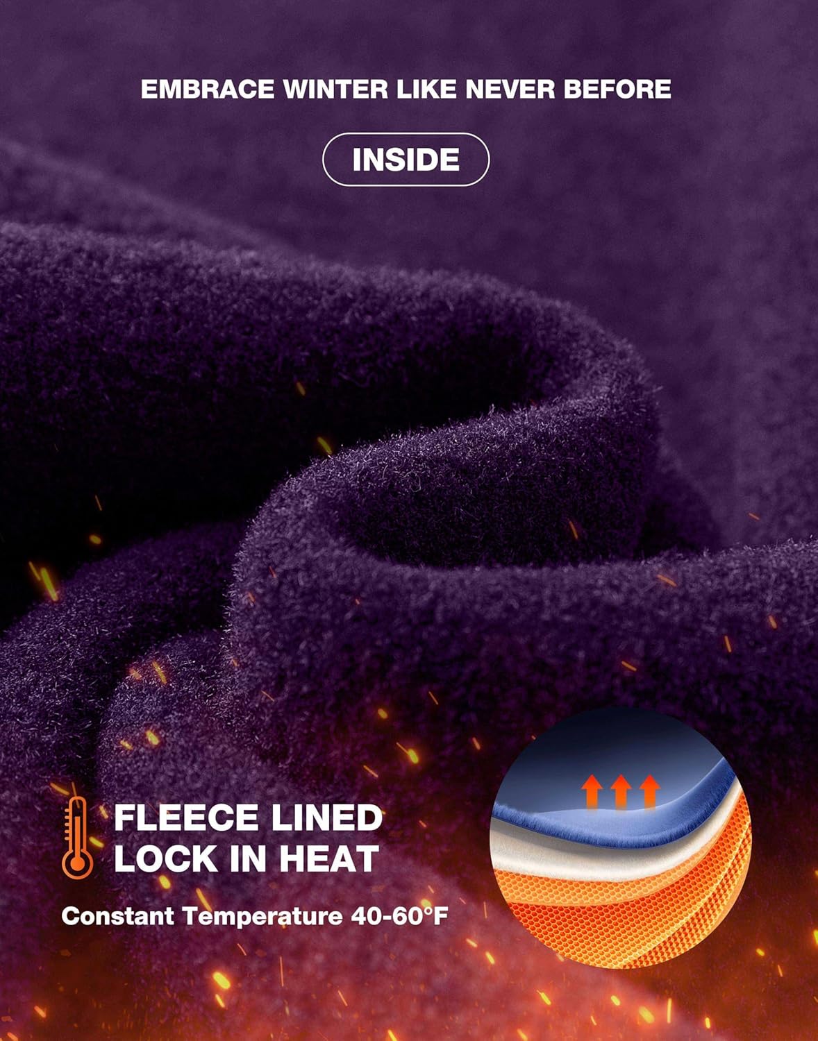 G Gradual Women's Fleece Lined Pants Water Resistant Winter Thermal Flare Leggings Hiking Snow Pants for Women 4 Pockets