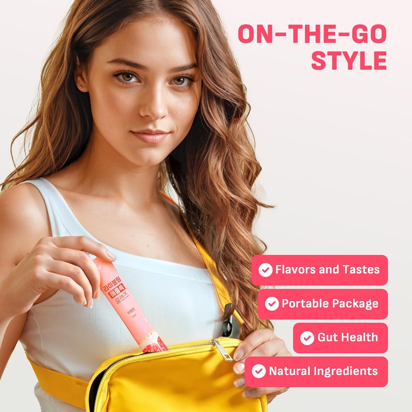 LIVELING] Apple Cider Vinegar Liquid Stick l Grapefruit Flavor, Natural Cleanse with Premium Nutritional Ingredients, pH Balance, Zero Sugar, Easy Cut & Easy Mix (30 Sticks)