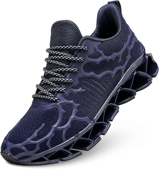 Vooncosir Men's Fashion Sneakers Breathable Mesh Running Shoes Blade Non Slip Soft Sole Casual Athletic Walking Shoes