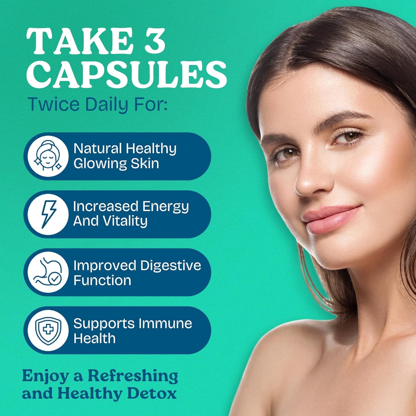 Atlantic Naturals Sea Moss Capsules – 7 Day Herbal Blend for Liver & Gallbladder Wellness – with Dandelion Root, Milk Thistle, Burdock Root, Red Clover & Chanca Piedra – 180 Count Sea Moss Capsules