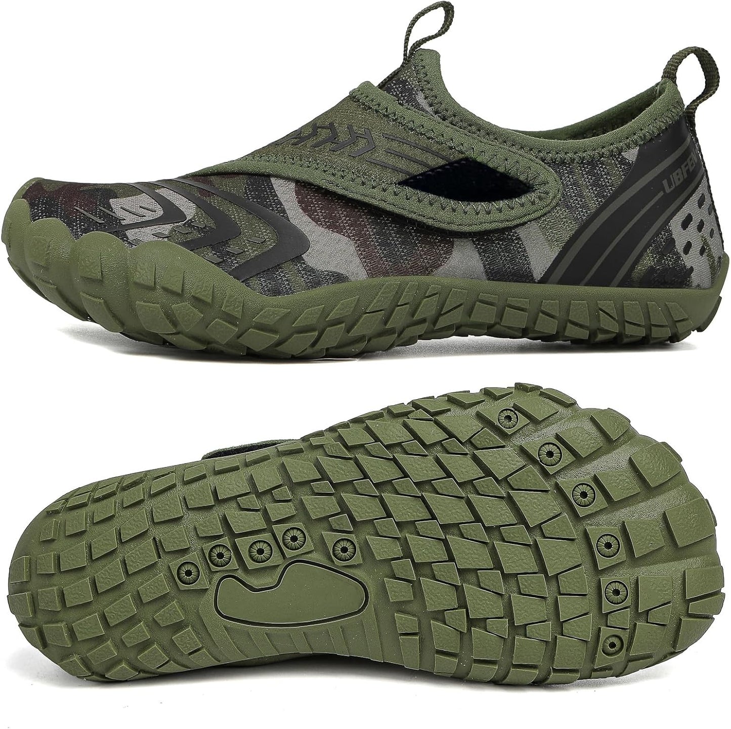 UBFEN Water Shoes for Kids Boys Girls Aqua Socks Barefoot Beach Sports Swim Pool Quick Dry Lightweight Toddler Little Big Kid