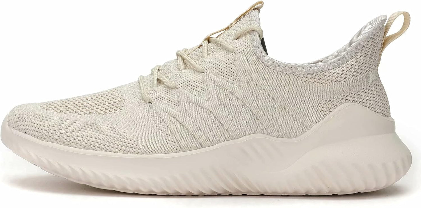 Mens Slip On Running Shoes Athletic Walking Trainers Lightweight Breathable Mesh Tennis Sneakers