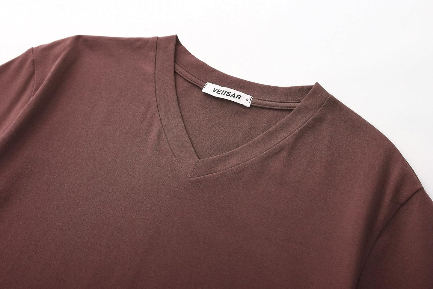 VEIISAR Premium V Neck T Shirts for Men - Modern Fitted Tees Vneck Undershirts