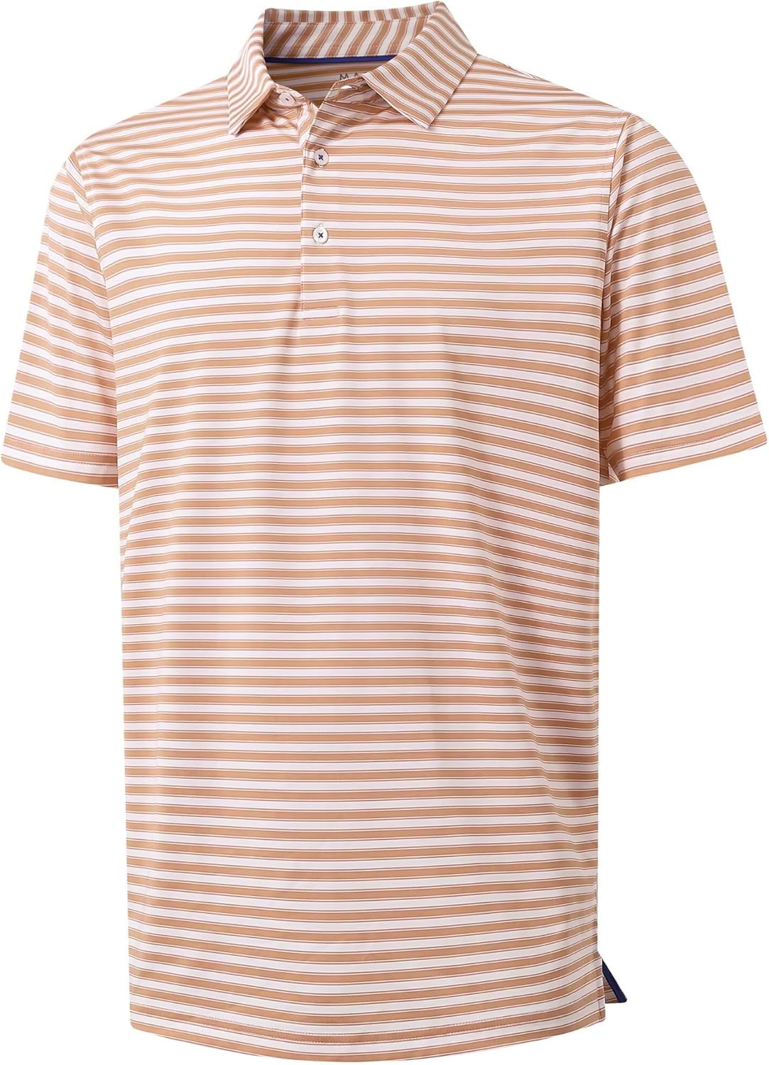 M MAELREG Golf Shirts for Men Short Sleeve Dry Fit Casual Striped Performance Moisture Wicking Collared Mens Polo Shirts