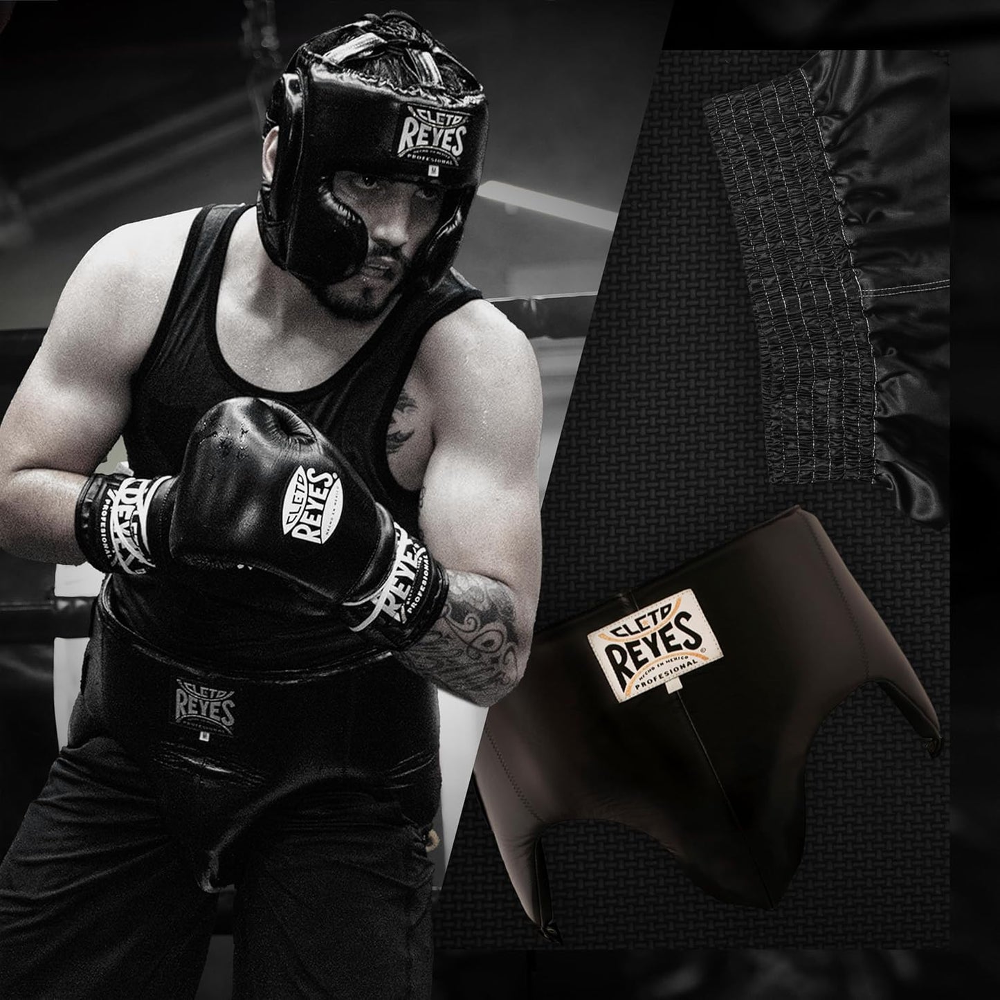 CLETO REYES Kidney and Foul Groin Protector, Boxing Training Equipment, Protective Gear for Men, Black