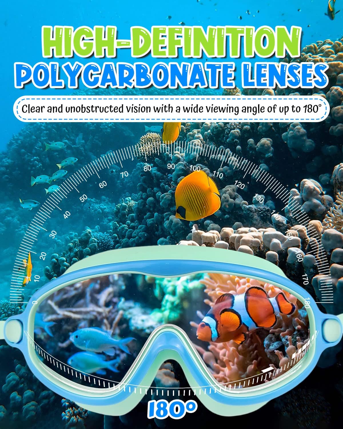 Rantizon Swim Goggles 2 Pack, Wide View Anti Fog&UV Swimming Goggles for Audlt, No Leaking Swim Glasses for Men Women Kids