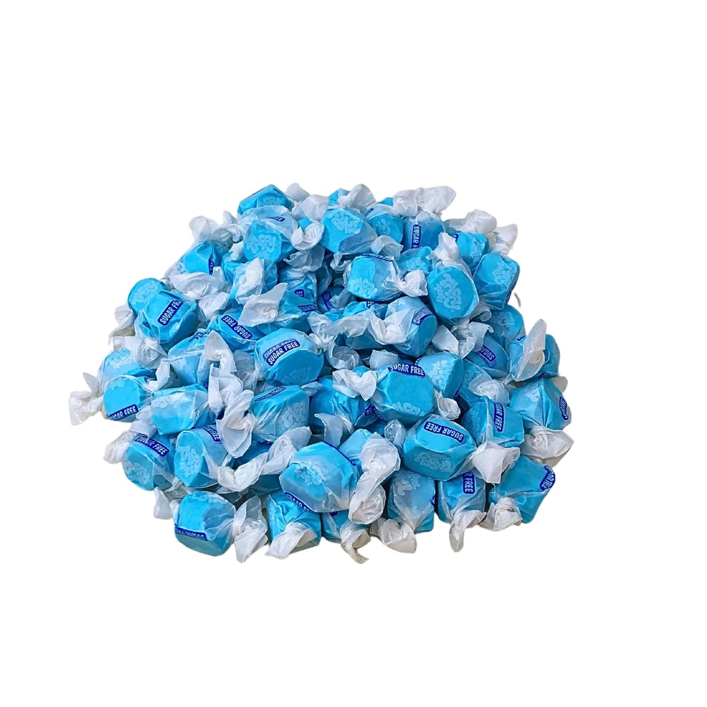 Sugar Free Blue Raspberry Salt Water Taffy - 1lb (16oz) Bulk Bag Individually Wrapped Soft, Chewy, Nut Free, Gluten Free, Diabetic & Keto Friendly Gourmet Candy For Taffy Lovers