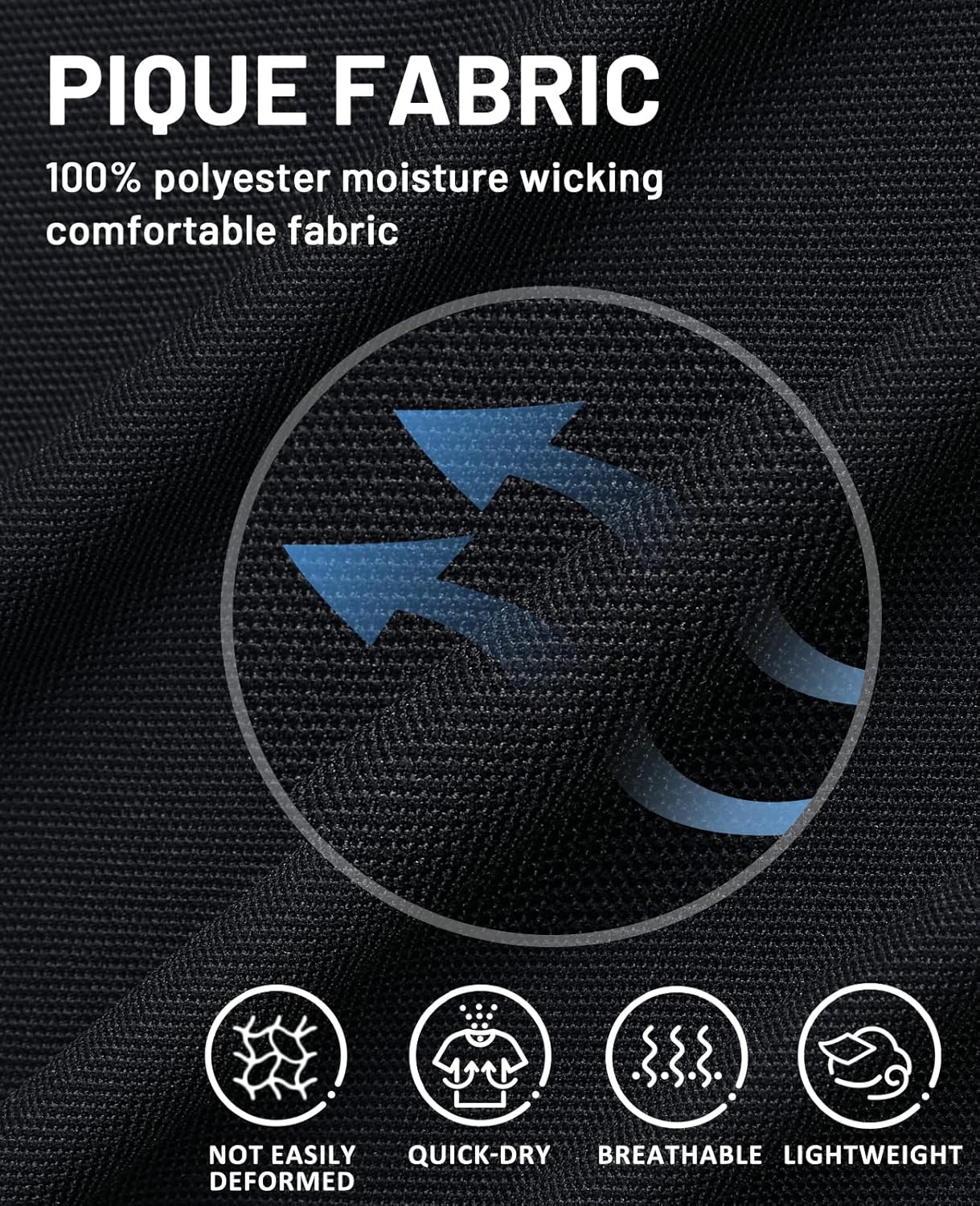 MIER Polo Shirts for Men Short Sleeve Quick Dry Polyester Collared Shirts Casual Golf Shirts, Moisture-Wicking