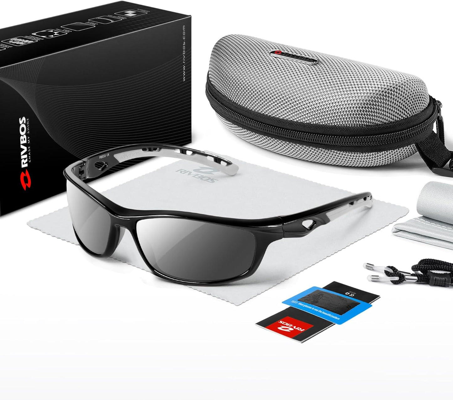 RIVBOS Sunglasses for Men Women Polarized UV Protection Sports Fishing Driving Shades Cycling RB833