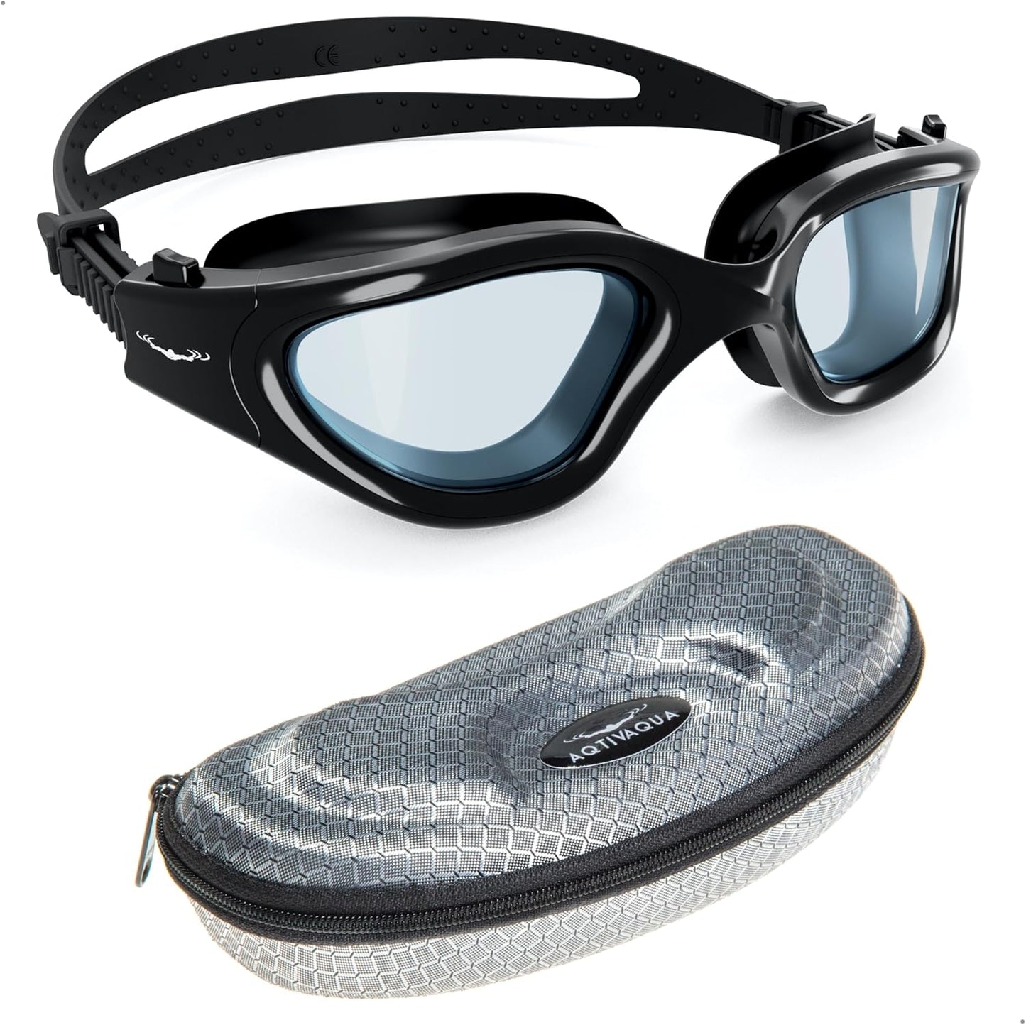 AqtivAqua Swimming Goggles, DX Wide View Swim Goggles for Adult Men Women, Anti Fog No Leaking