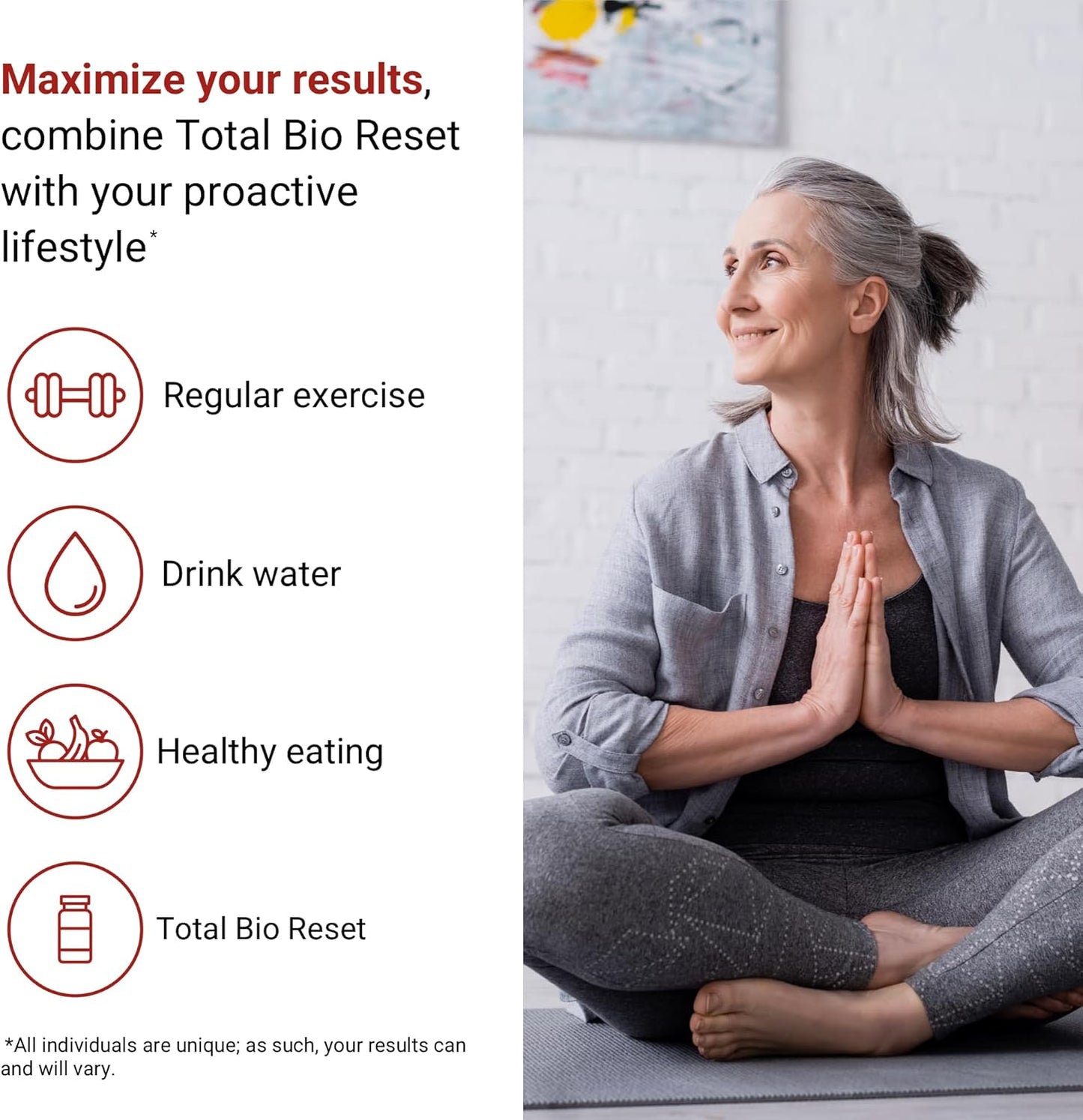 ACTIVATEDYOU Total Bio Reset- Detox Formula for Cleansing & Flushing Digestive System for Radiant Skin & Sustained Energy w/Chlorella, Kiwi Fruit, and Dandelion Root (60 Capsules)