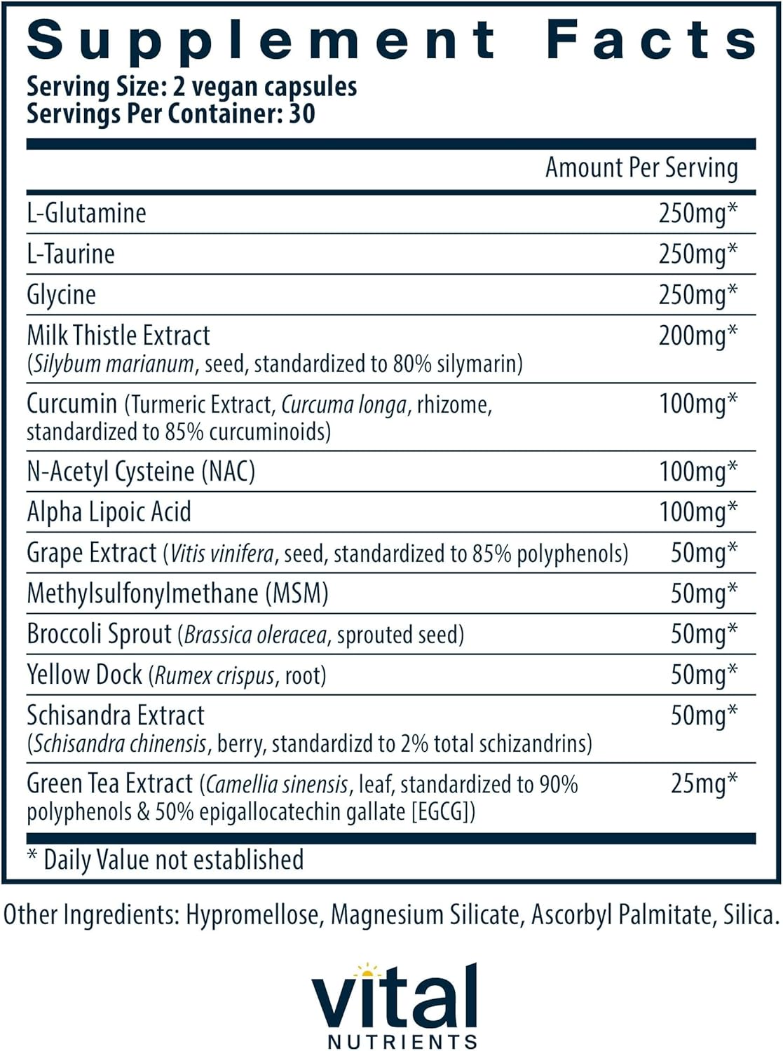Vital Nutrients Detox Formula | Vegan Liver Detox | Antioxidant Supplement Promotes Liver & Detoxification Support | Gluten, Dairy, Soy Free | Non-GMO | 60 Capsules