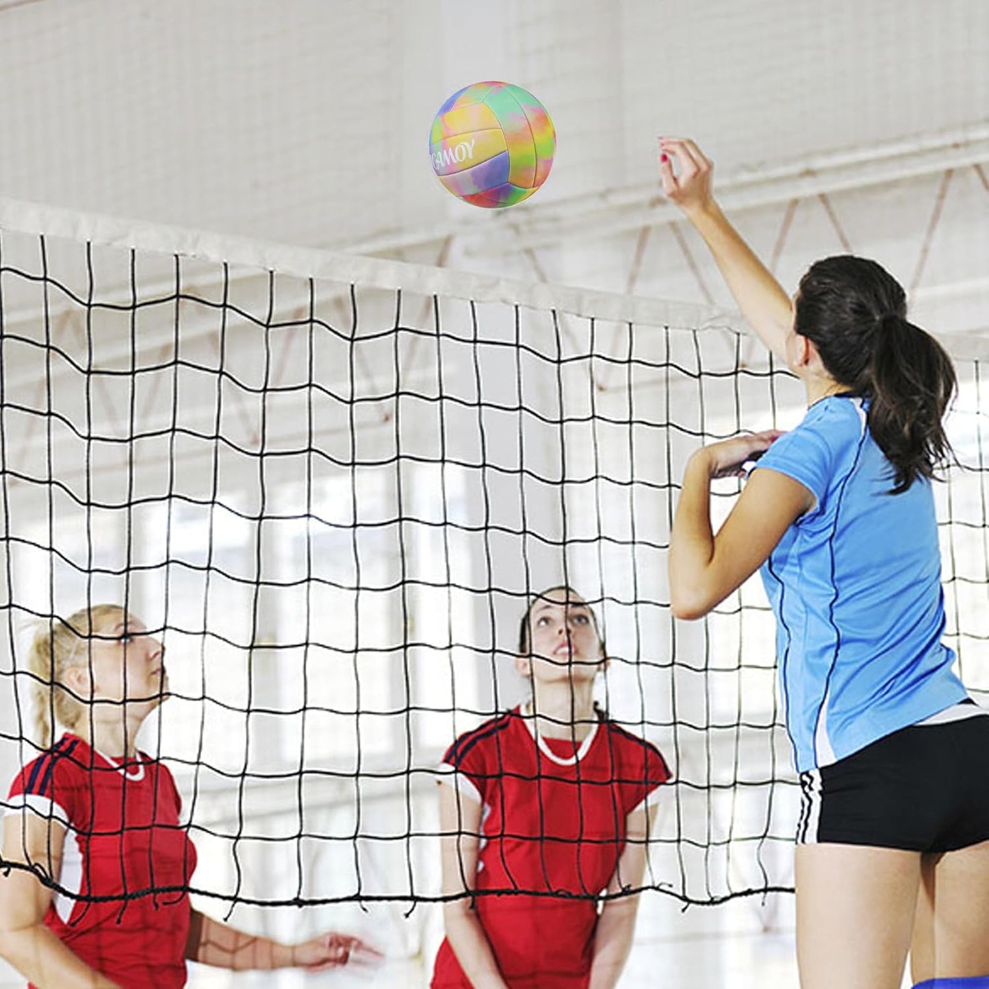 Volleyball Size 5 - Premium PU Leather, Ultra-Durable Soft to The Touch for Youth, Adults, Ideal for Indoor, Outdoor, Beach Sports Training