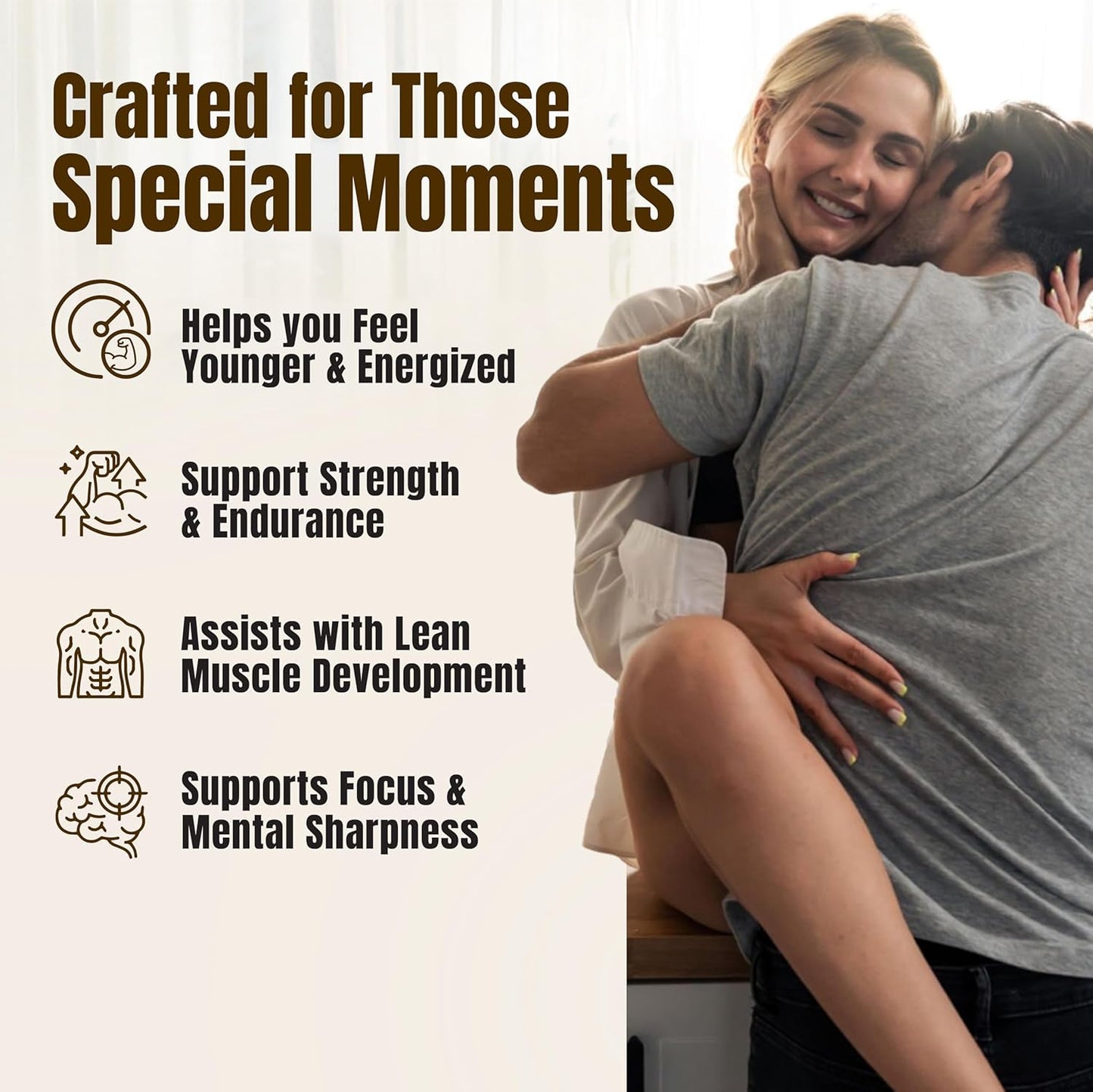 Premium Horny Goat Weed + 9 Ingredients - Performance Pills for Men for Fast Acting Blood-Flow, Build Muscle & Supports Men's Health | 9 Backed Ingredients | 3rd Party Tested Supplement - 60 Pills